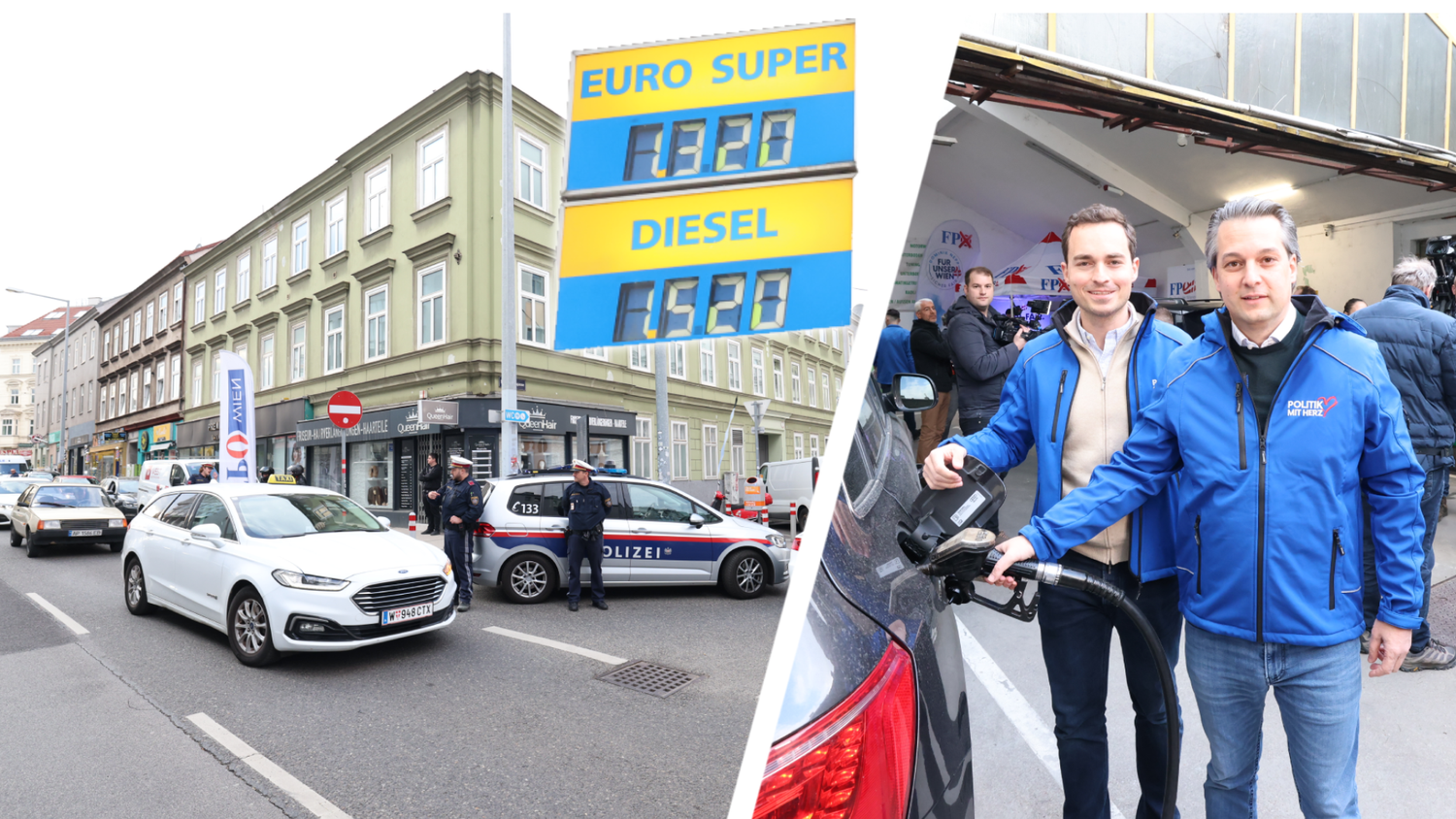 Heute.at - Ausnahmezustand: Wiener stürmen blaue Billig-Tankstelle