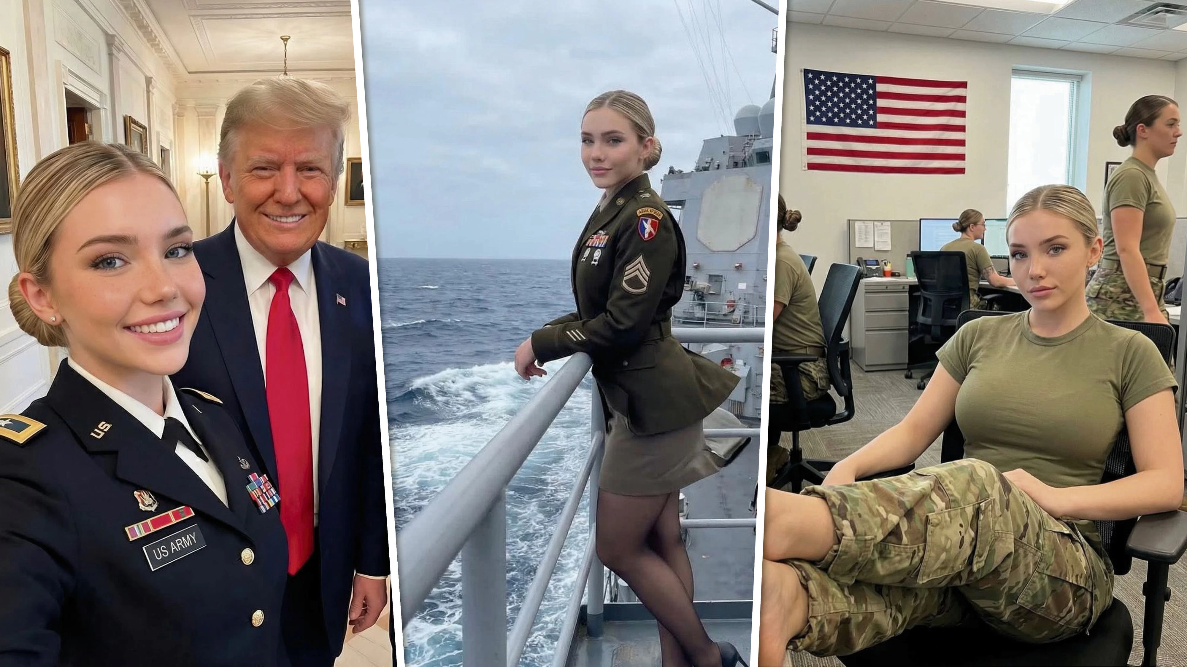 Diese KI-generierte "Soldatin" der US-Armee hat auf Instagram über eine Million in die Irre geführt – und auf Erotikseiten verlinkt