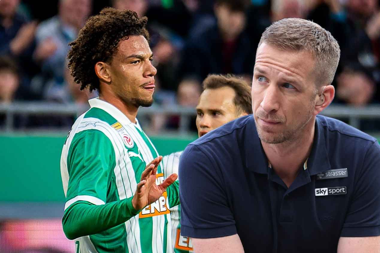 Janis Antiste wollte sich einen Elfer schnappen, Marc Janko kritisiert das hart.