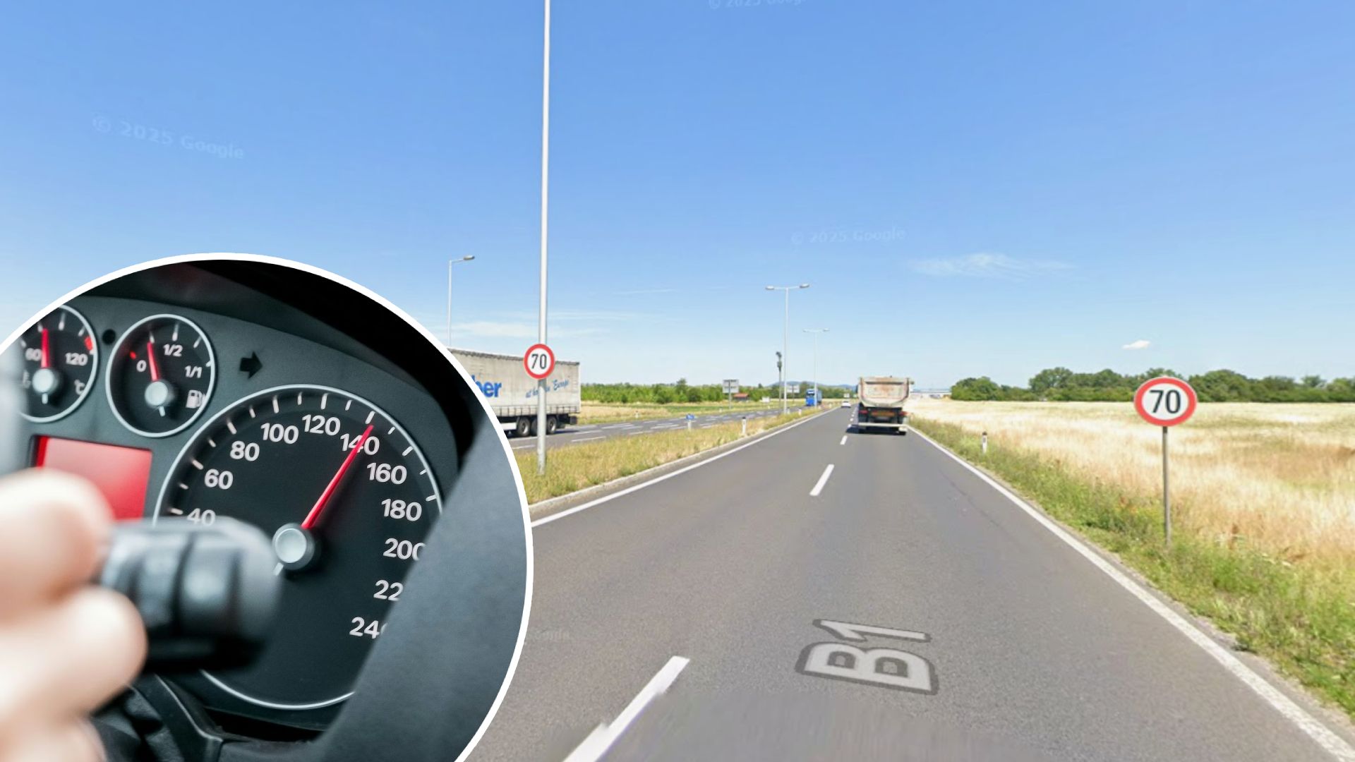 Die Polizei stoppte den 20-Jährigen in Hörsching auf der B1 Richtung Linz. (Symbolbild)