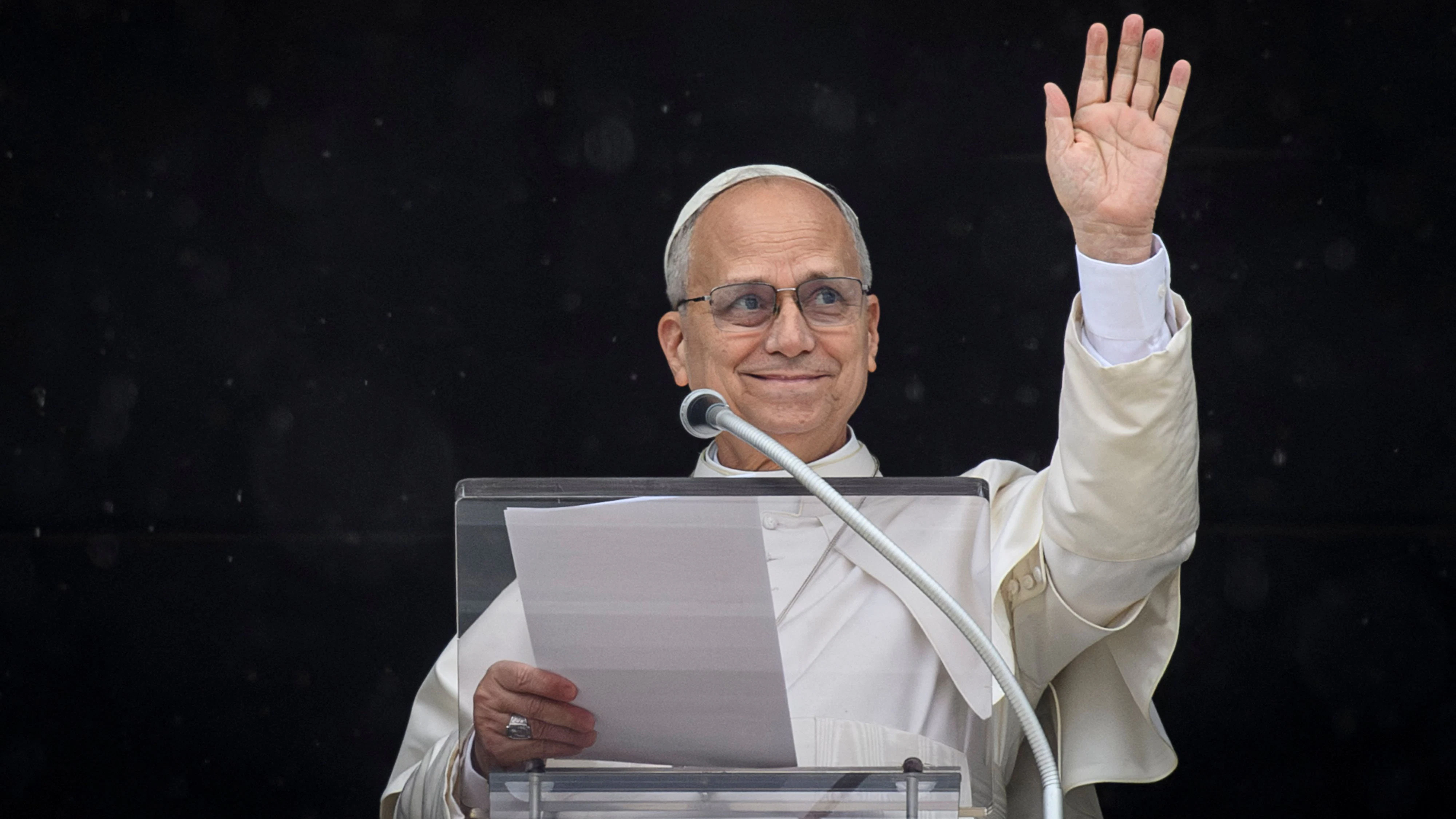 Papst Leo XIV. während des Angelus-Gebets am 22. März 2026 in Rom.