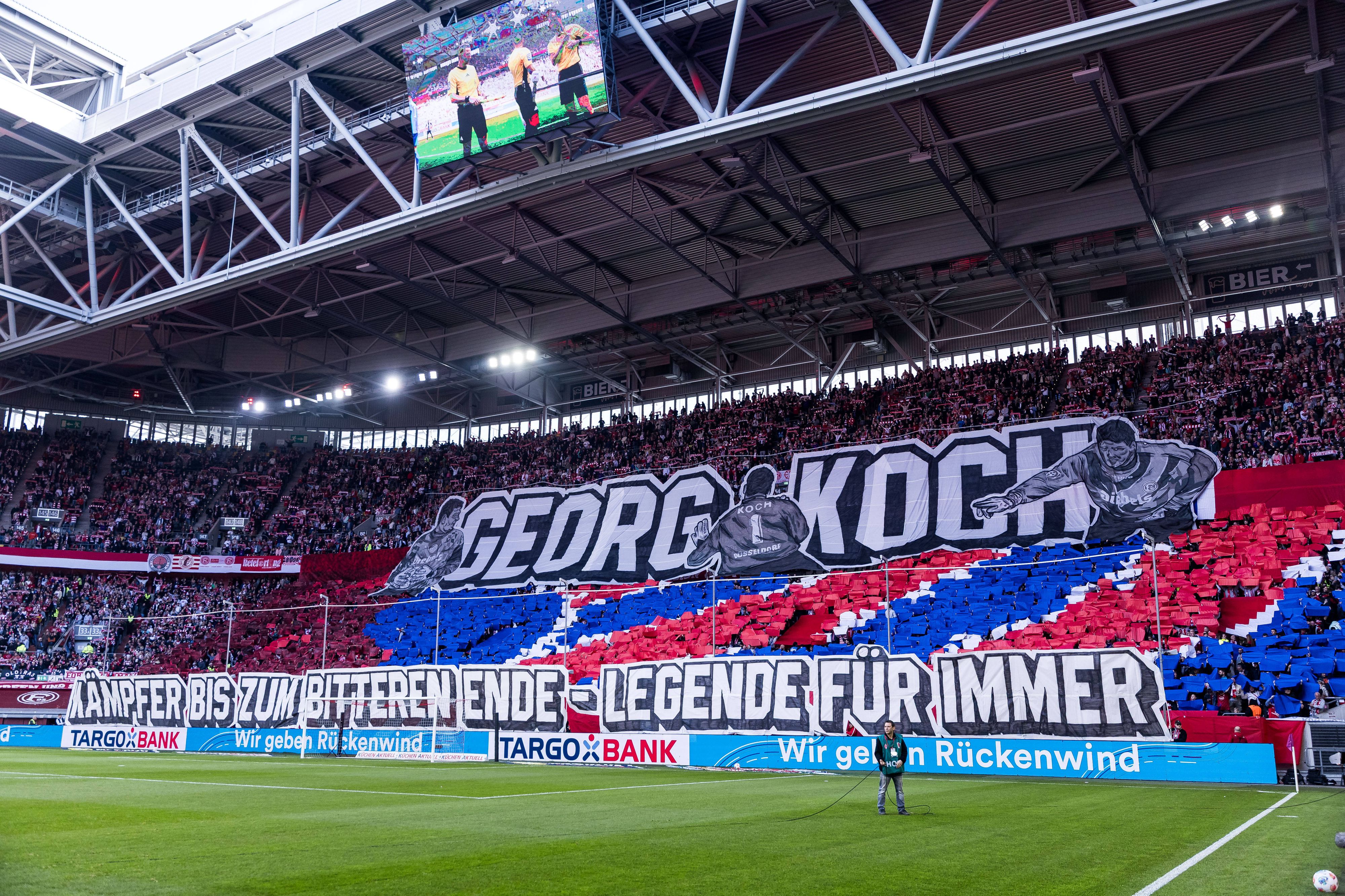 Georg Koch wurde von den Düsseldorf-Fans gebührend verabschiedet.