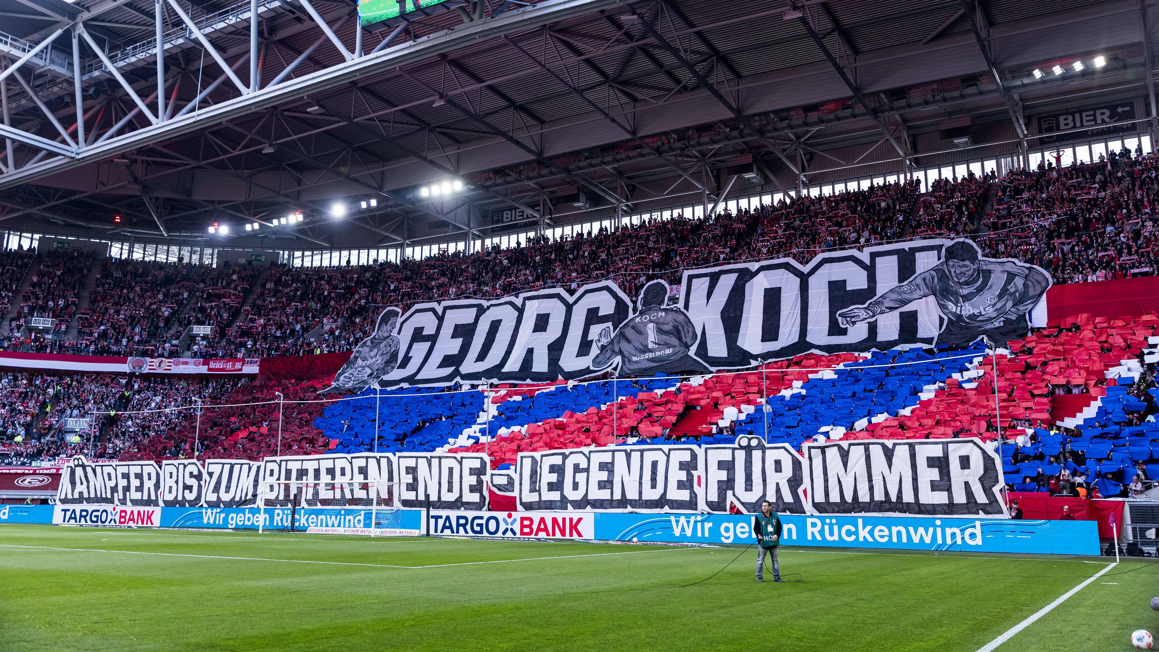 Georg Koch wurde von den Düsseldorf-Fans gebührend verabschiedet. 