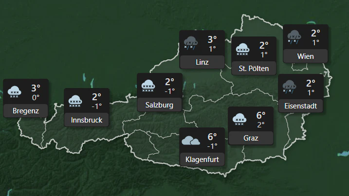 Die aktuelle Temperaturprognose für Freitag, 27. März 2026