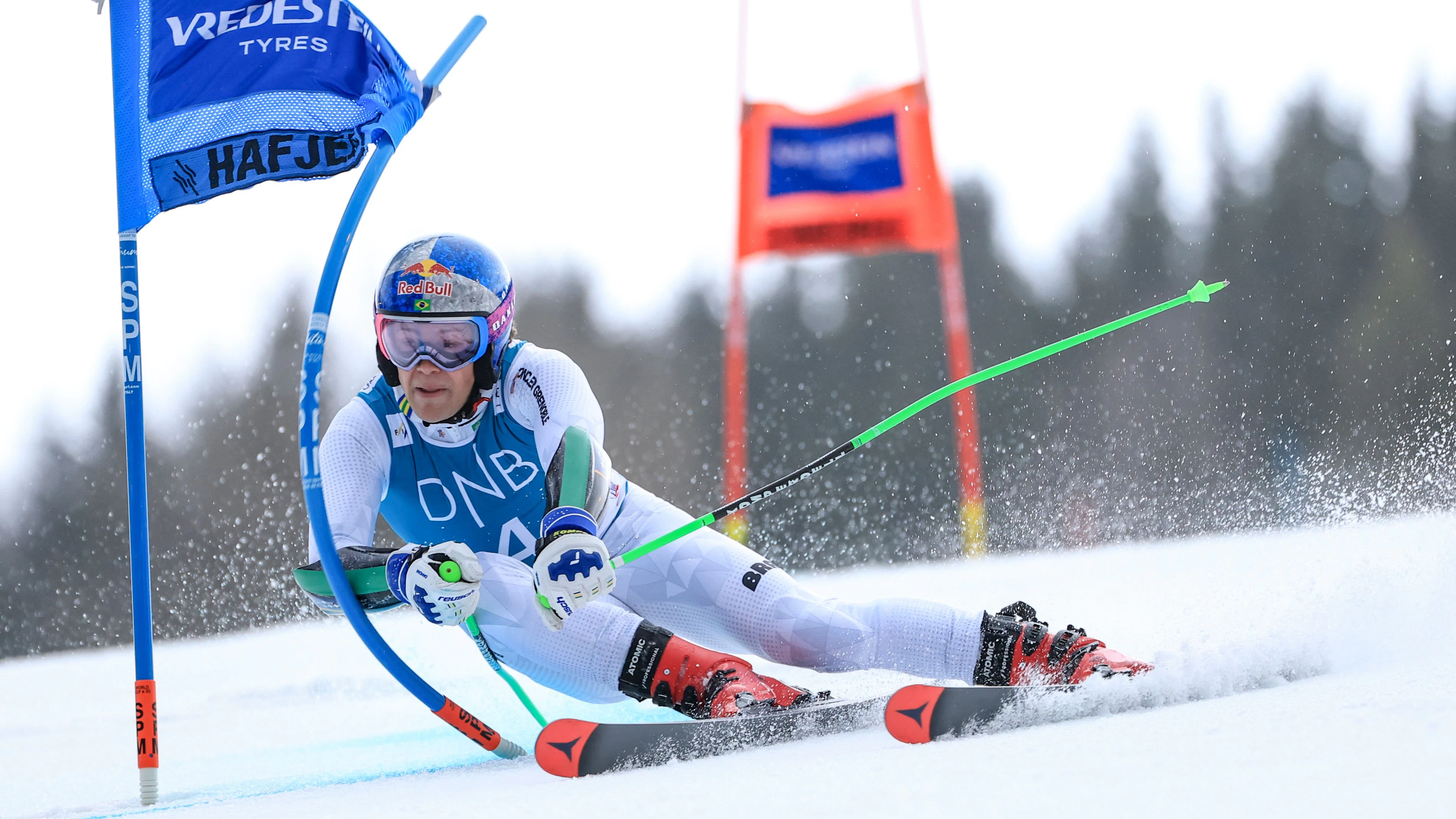 HAFJELL,NORWAY,24.MAR.26 - ALPINE SKIING - FIS World Cup Final, giant slalom, men. Image shows Lucas Pinheiro Braathen (BRA). Photo: GEPA pictures/ Wolfgang Grebien