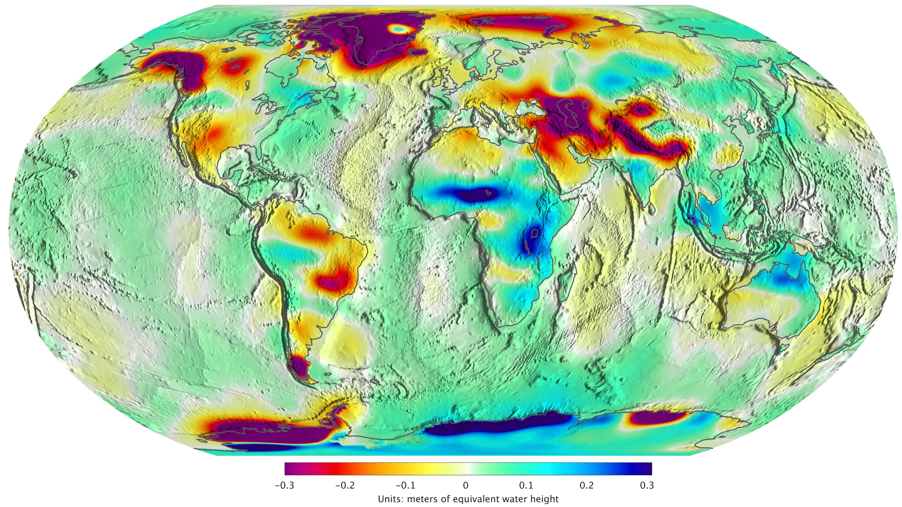 Zuwenig in Europa und Vorderasien, zuviel in Afrika: Anomalien bei der weltweiten Verfügbarkeit von Süßwasser.