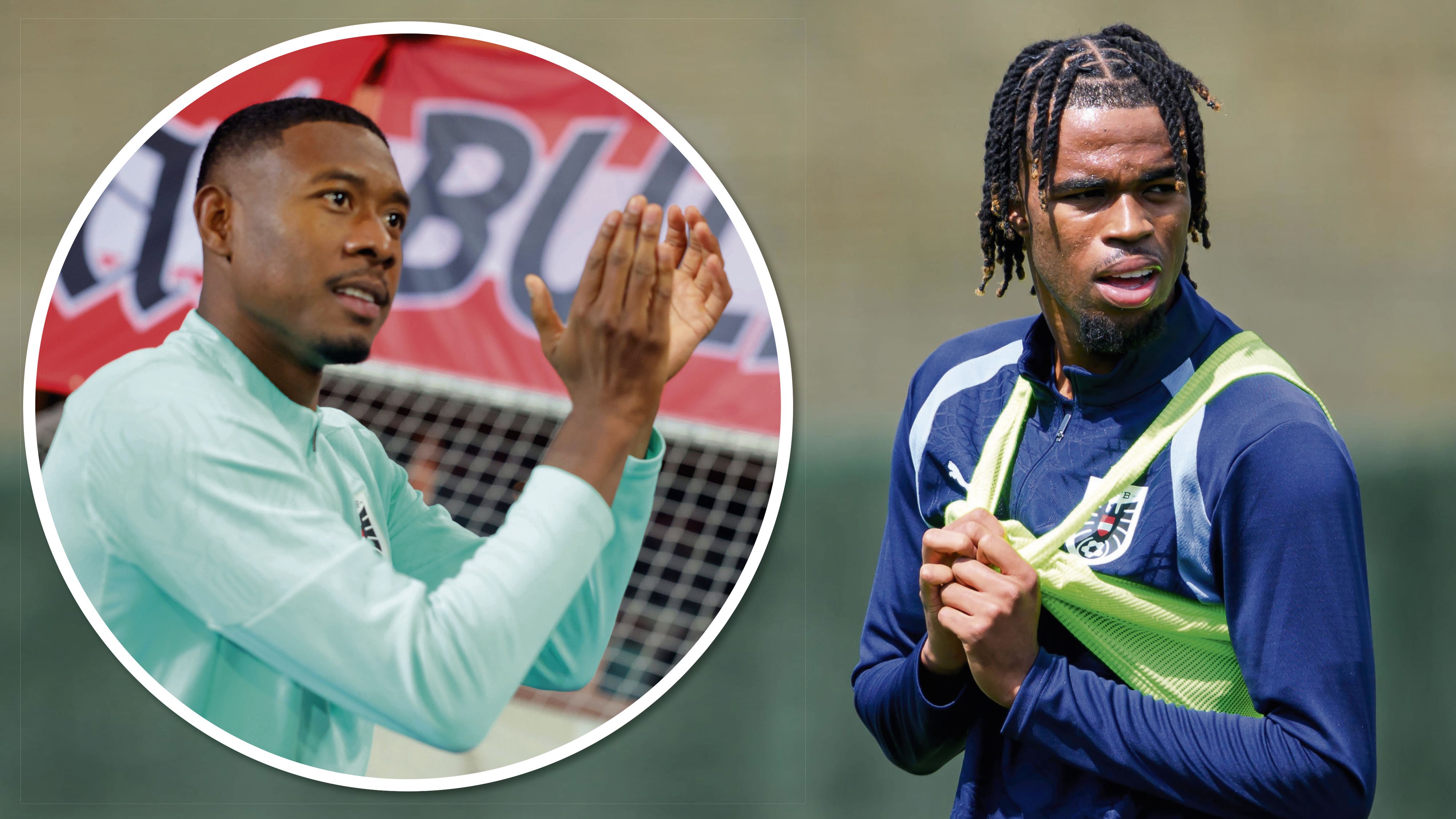 Alaba (l.) überredete Chukwuemeka zum Ja zu Österreich.