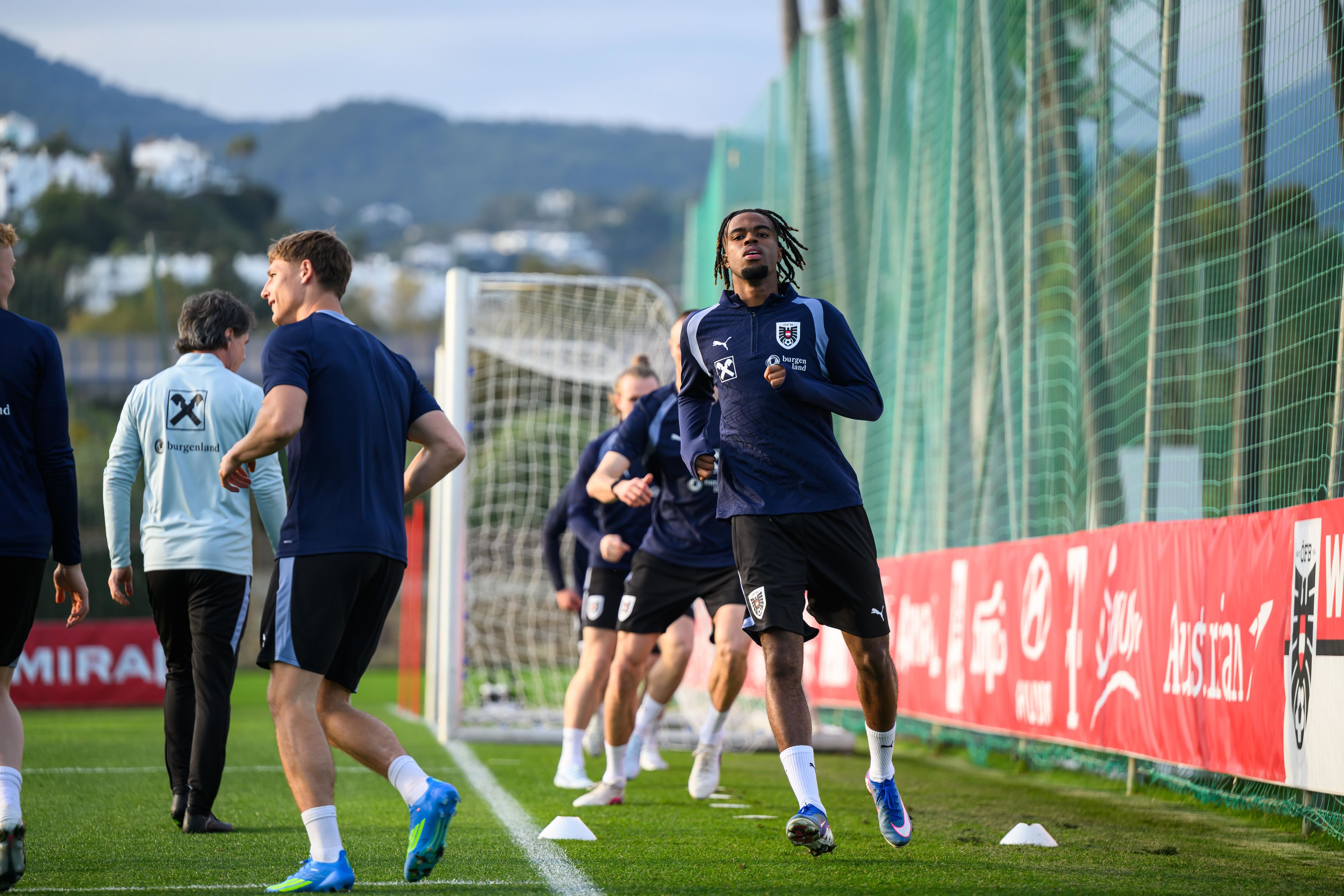 Carney Chukwuemeka im ersten ÖFB-Training in Marbella.