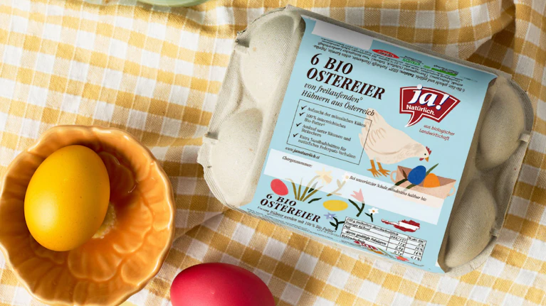 Wenn zu Ostern die Nachfrage steigt, bleibt BILLA seinem Grundsatz treu: Frischeier und Ostereier kommen weiterhin zu 100 % von heimischen Betrieben.
