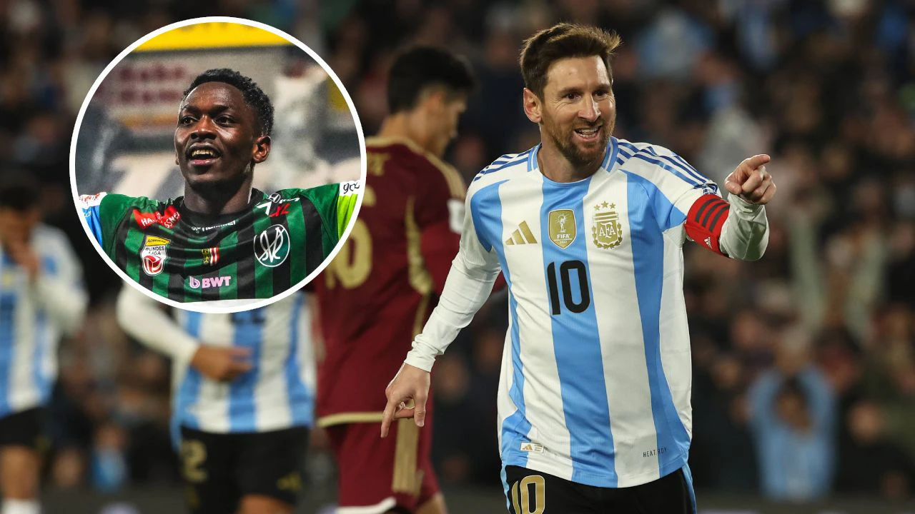 Ried-Stürmer Kingstone Mutandwa trifft auf Lionel Messi.