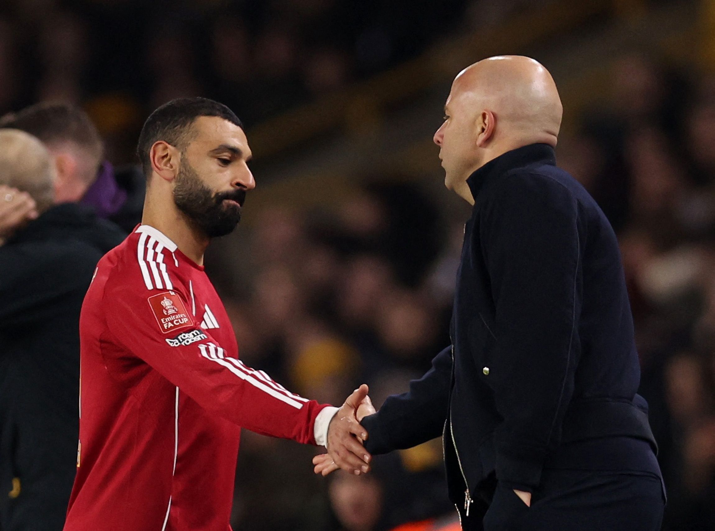 Mohamed Salah und Trainer Arne Slot