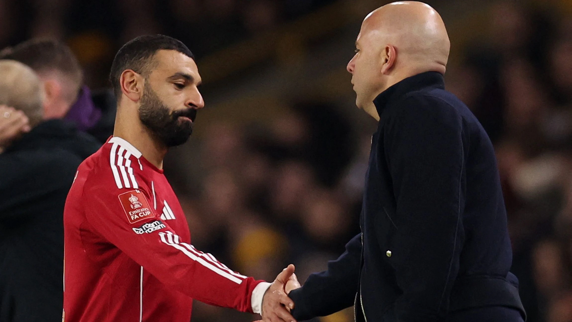 Mohamed Salah und Trainer Arne Slot