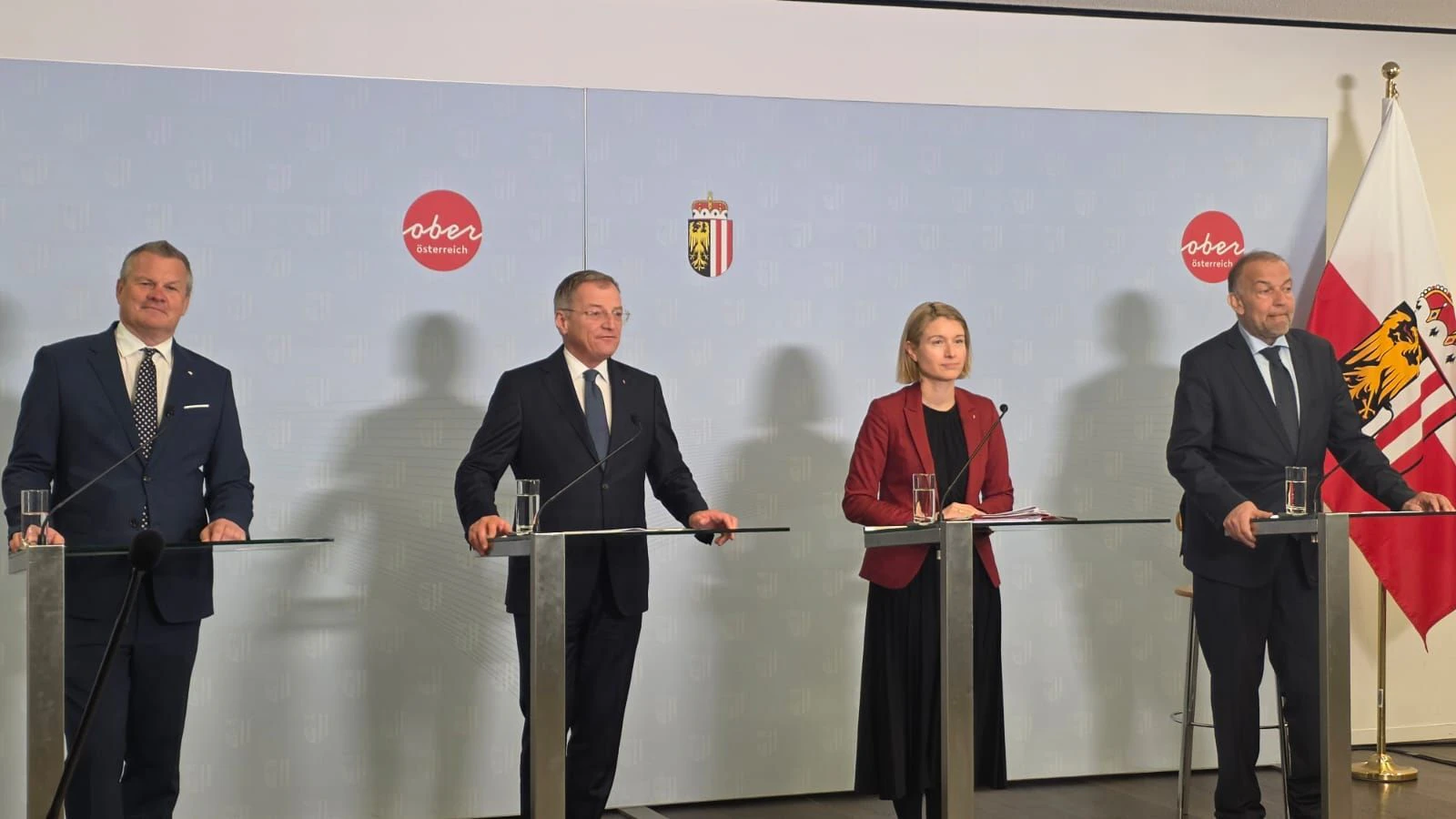 V.l.: Königswieser, LH Stelzer, LH-Stv. Haberlander und Lukas