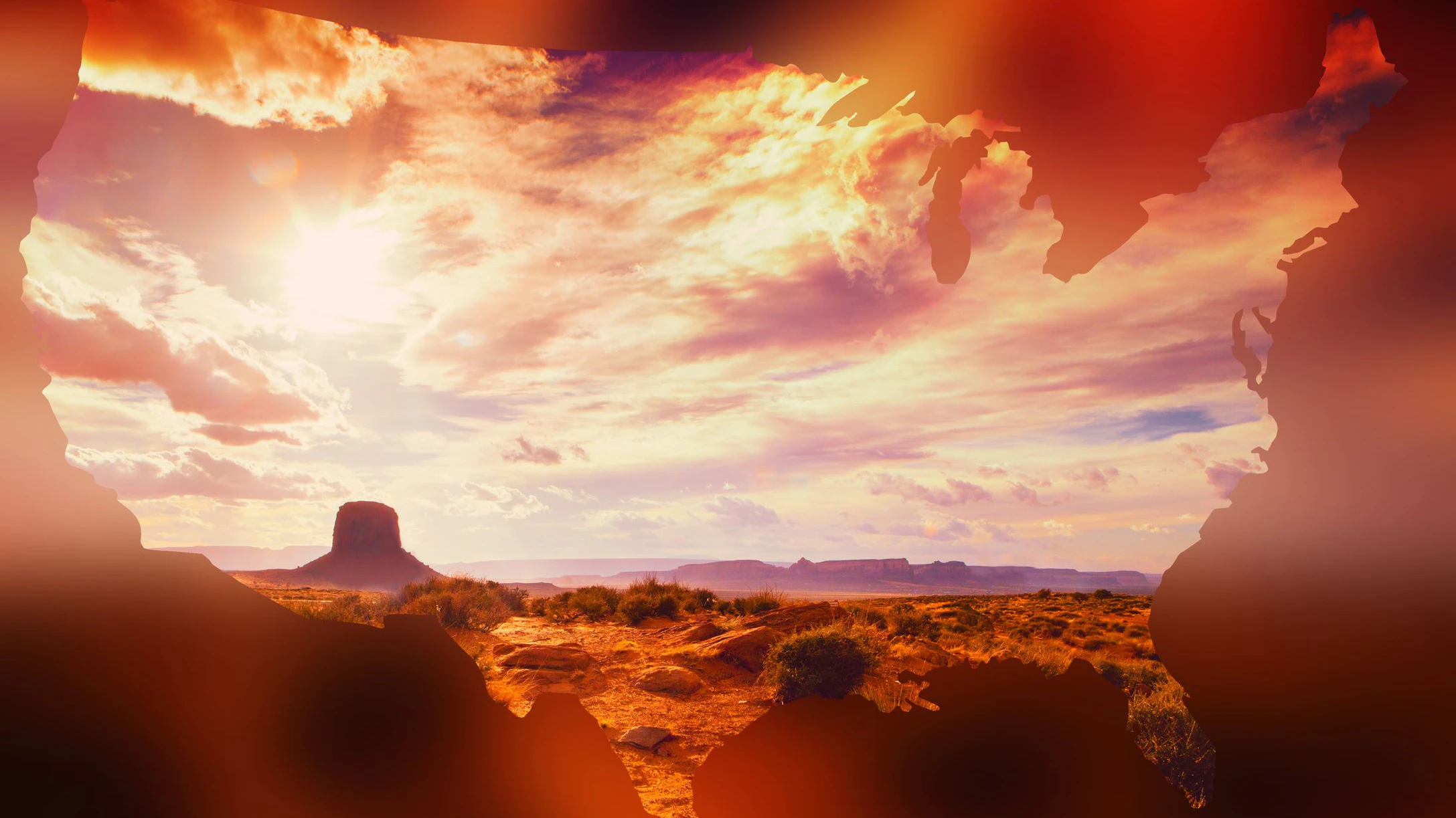 amazing landscape at the sunset at the monument valley national park in arizona USA with cloudy and drama sky