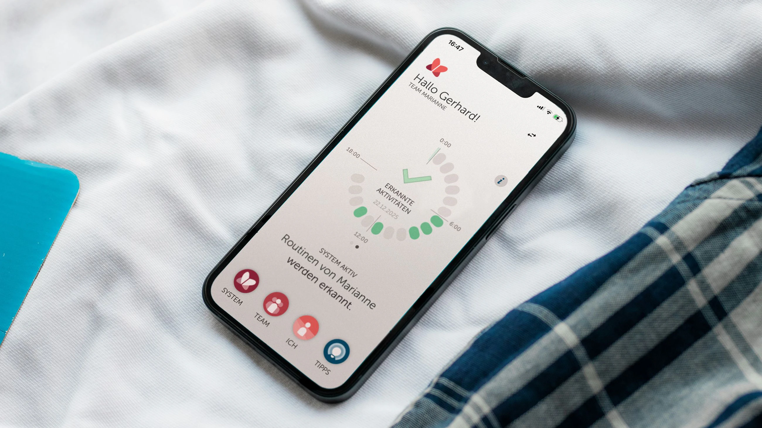 Die App erkennt, wenn etwas nicht stimmt.