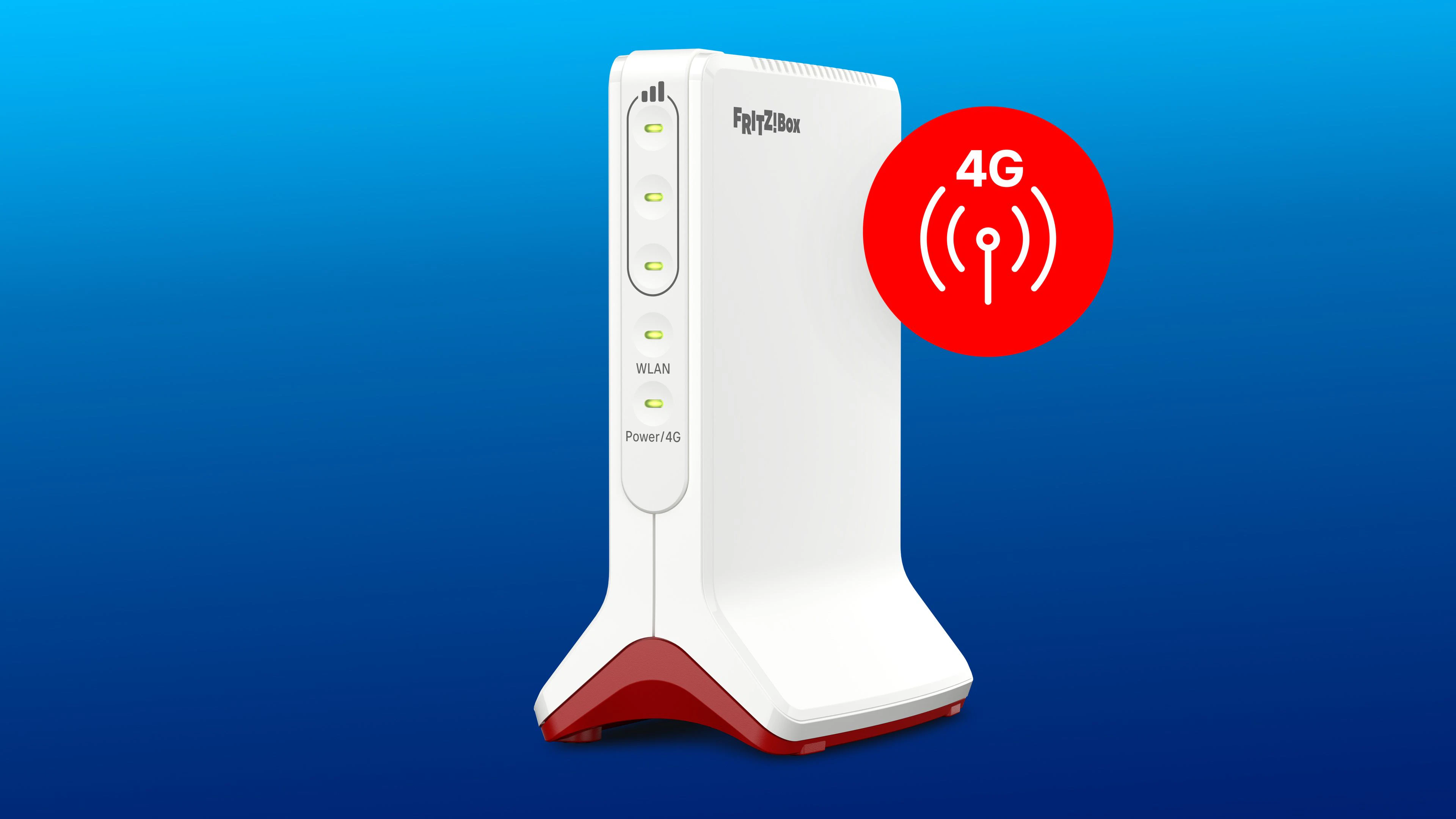 Fritz! zeigte die kompakte Fritz!Box 6825 4G. Der robuste Mobilfunkrouter bietet stabiles Internet über 4G mit Wi-Fi 6. 