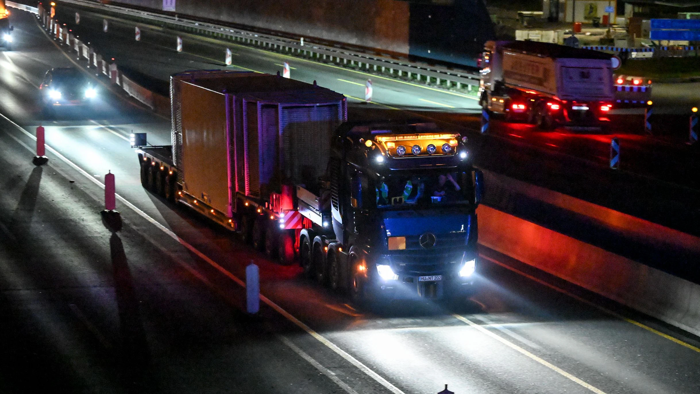 Atom-Müll Castor-Transport am 25. März 2026 auf der A2 in Bottrop.