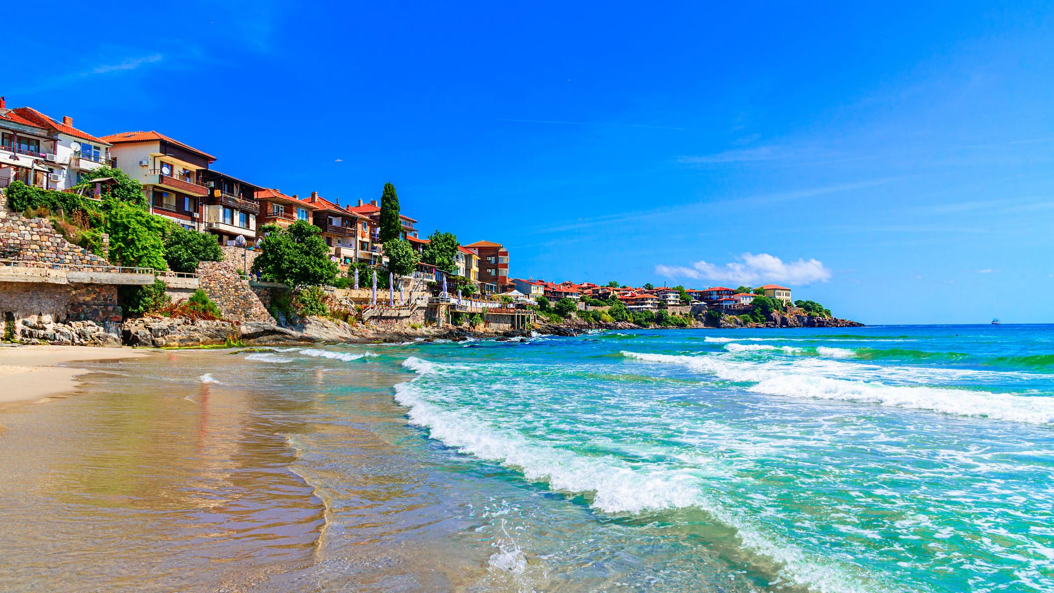 Die bulgarische Altstadt mit direktem Blick aufs Meer. 