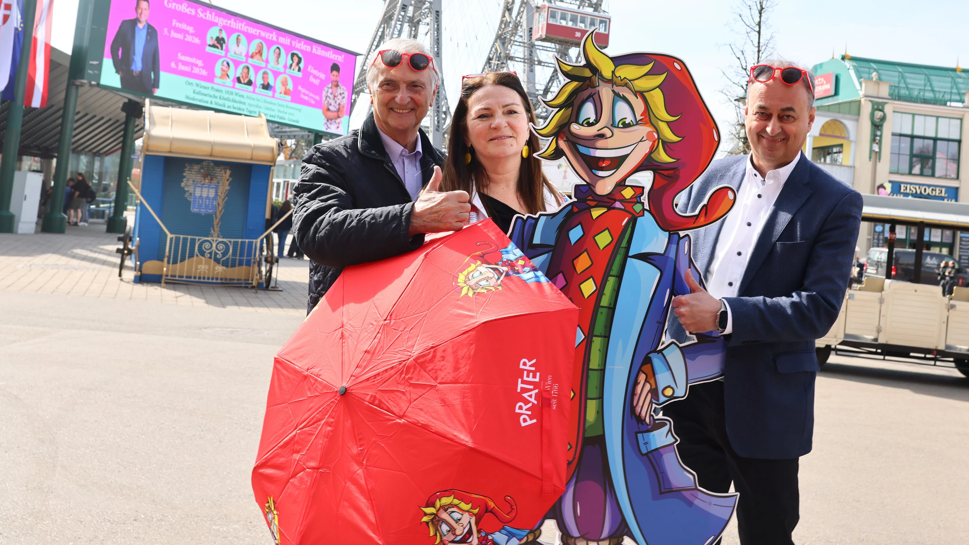v.l.: Karl-Jan Kolarik (Vorstandsmitglied Praterverband), Silvia Lang (Präsidentin Wiener Praterverband) und Michael Prohaska (GF Prater Wien)