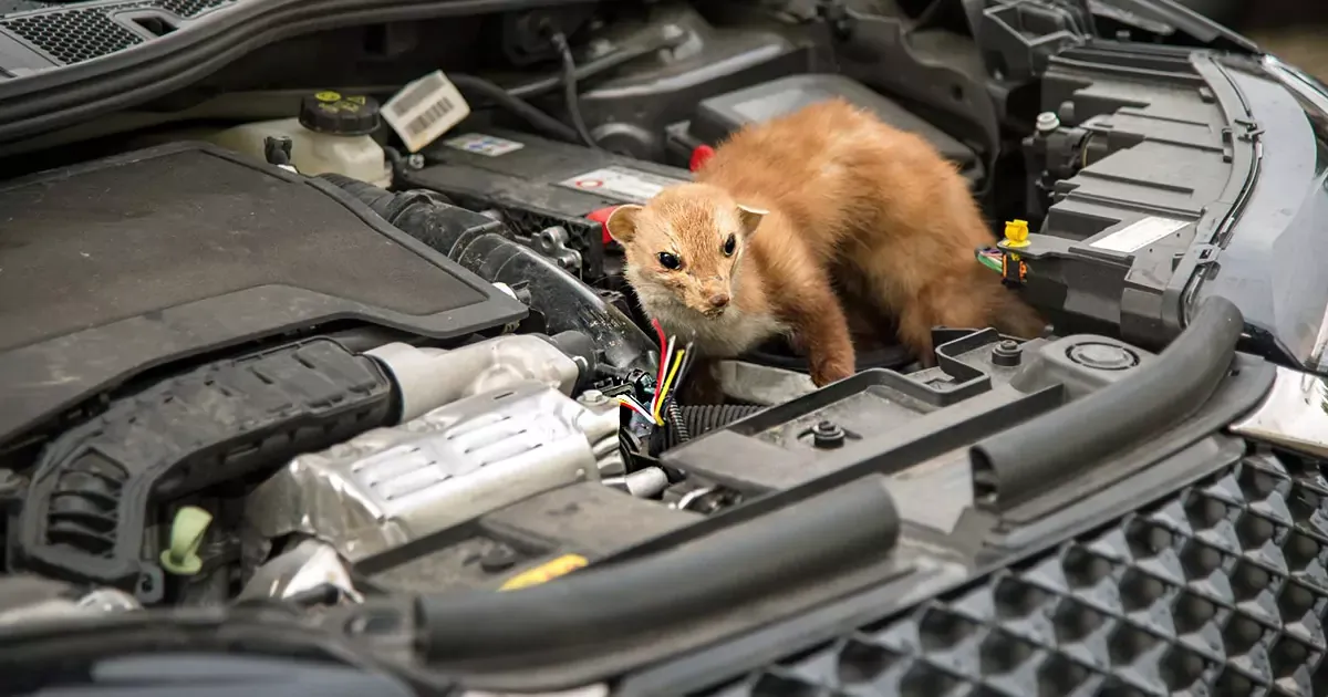 Marder im Motorraum: Die Tiere beißen Kabel an und können teure Schäden verursachen.