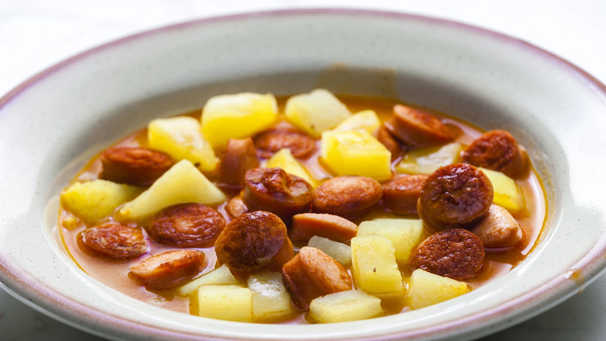 sausage goulash soup with potatoes