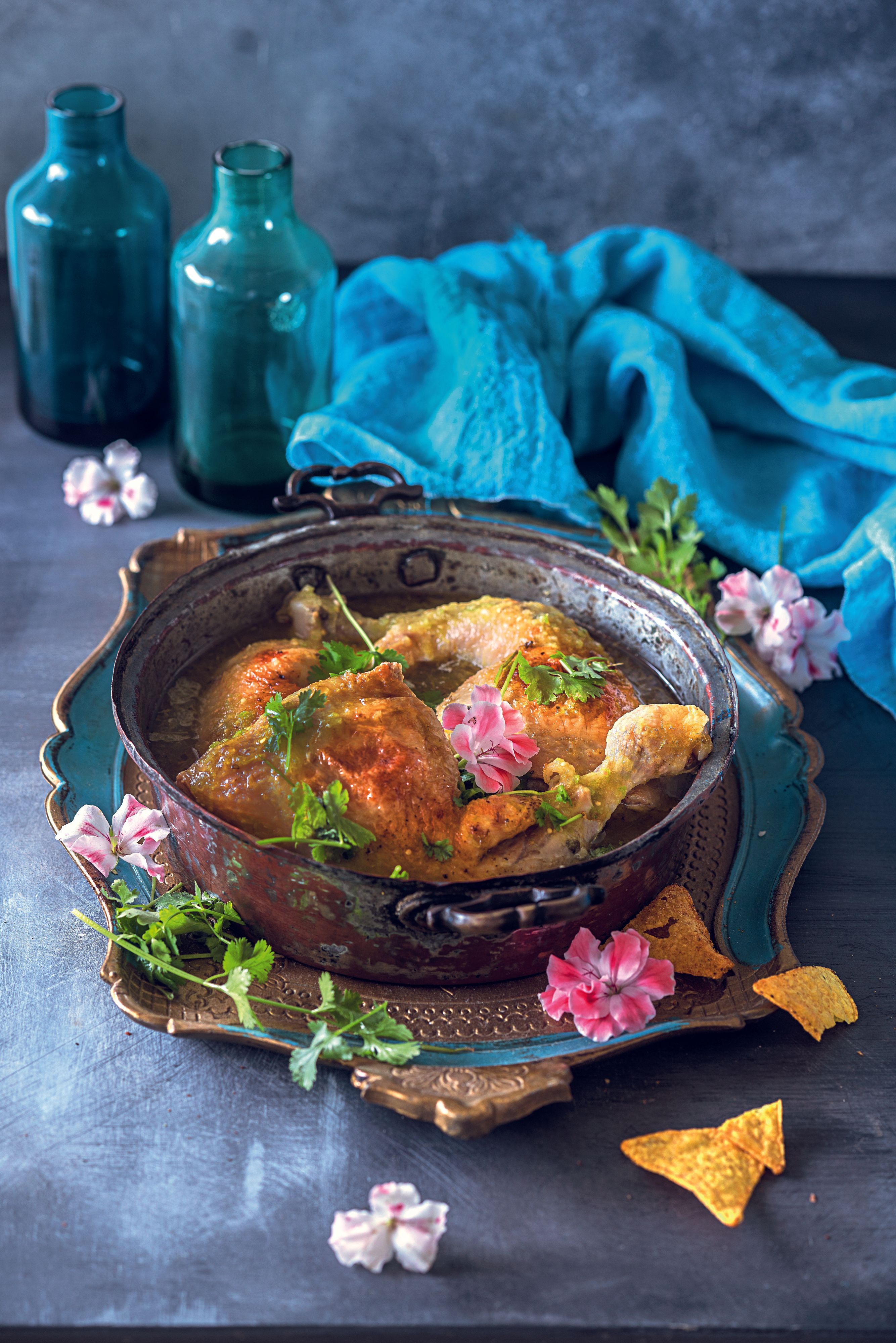 Huhn in grüner Sauce ist echte Wohlfühlküche auf mexikanische Art.