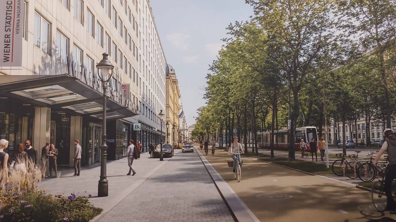 So soll der Radweg beim Ringturm aussehen.