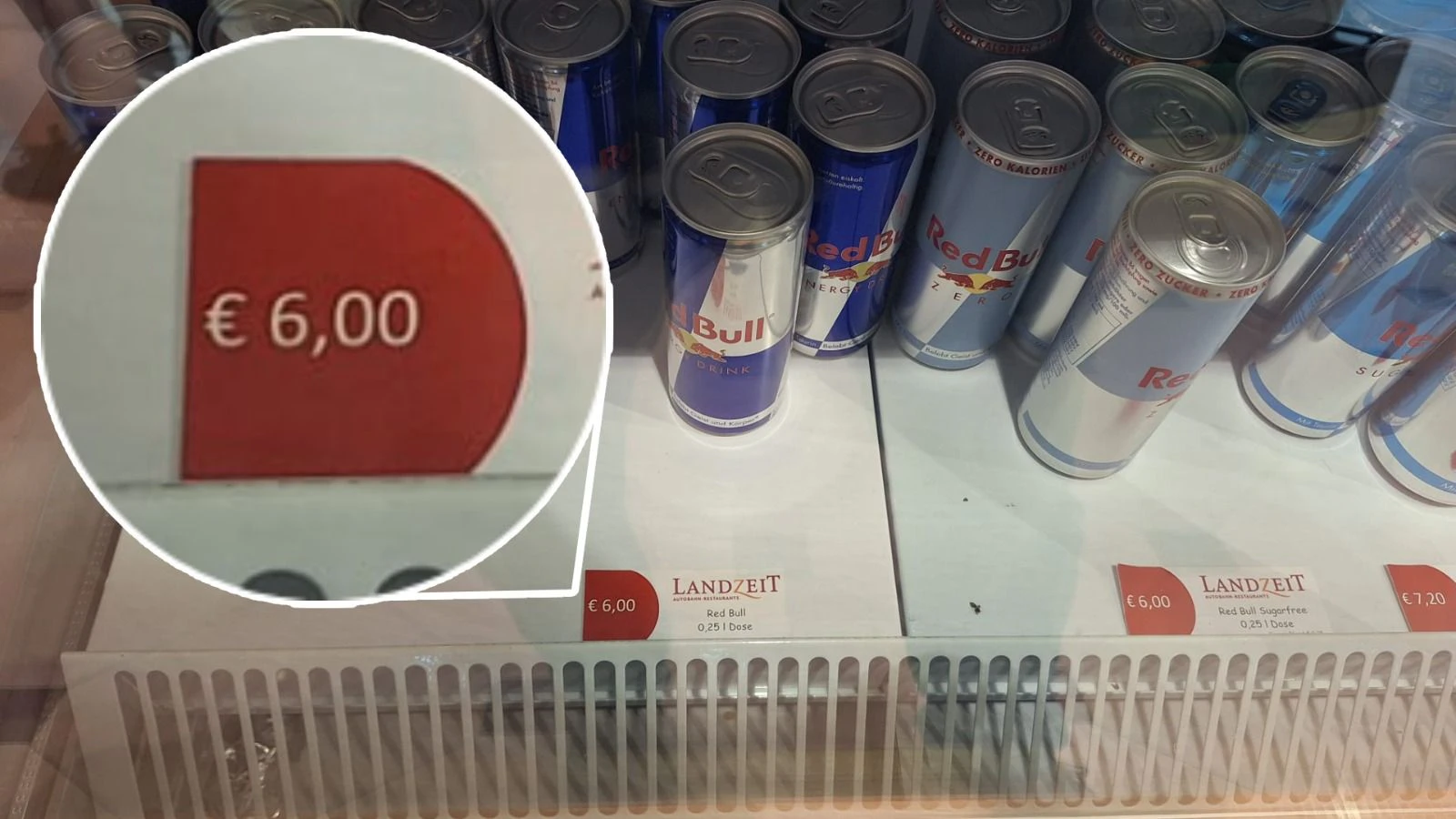 An einer Raststation vor Wien zahlt man für ein Red Bull mittlerweile 6 Euro.