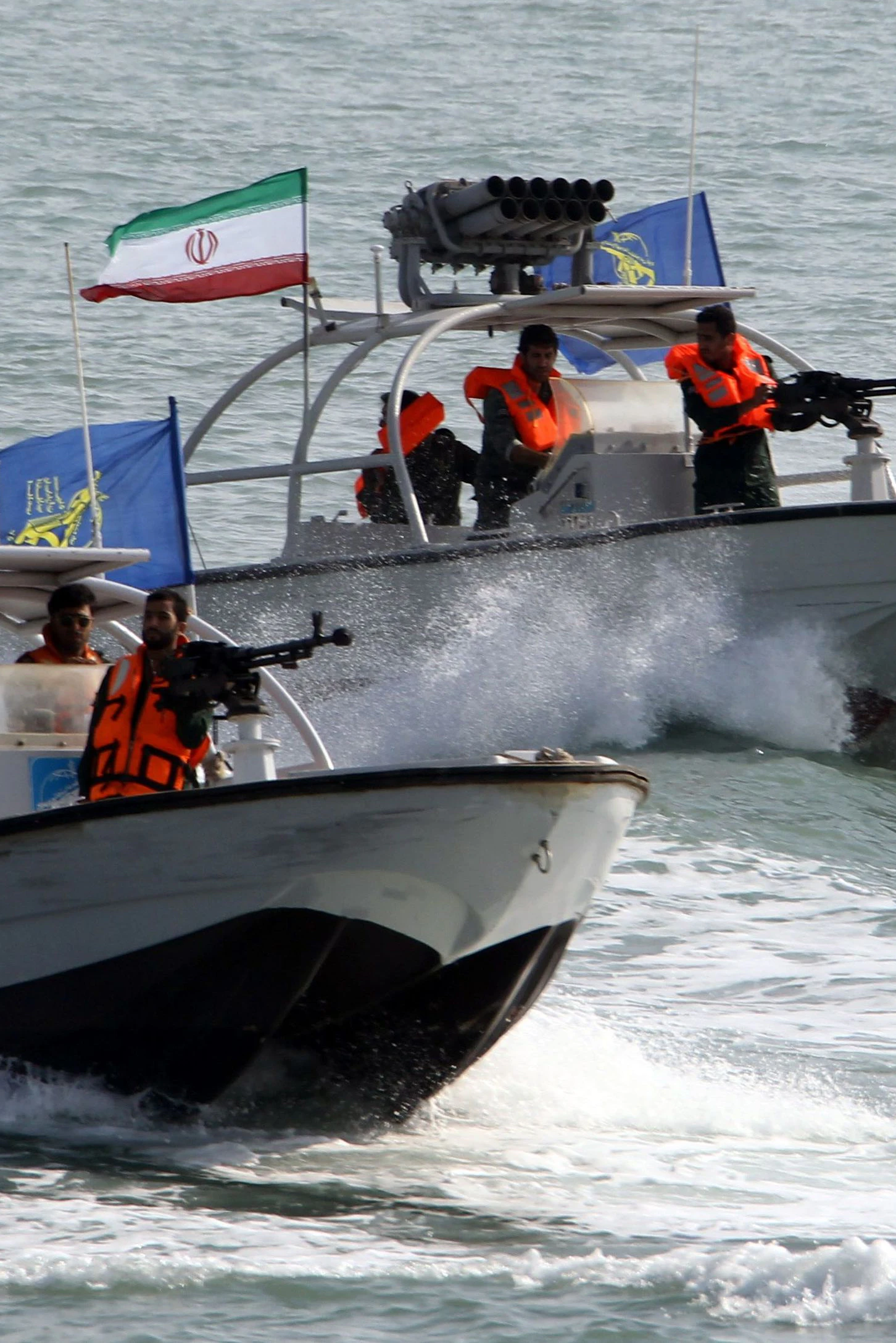 Patrouillenboote der Islamischen Revolutionsgarden in der Straße von Hormus (Archivfoto)