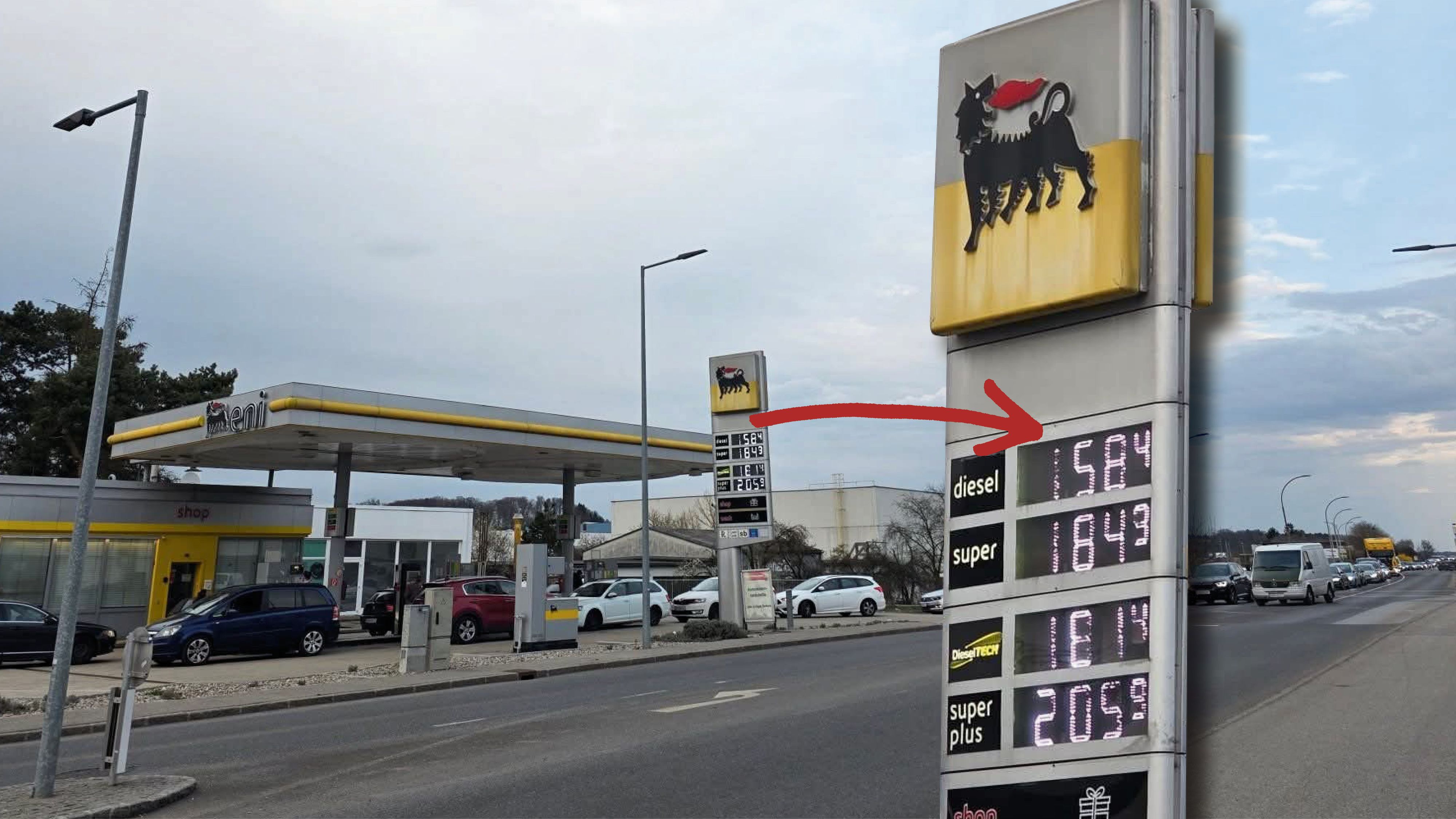 Sprit-Wahnsinn an Tankstelle in Amstetten: 1,584 Euro kostete der Liter Diesel