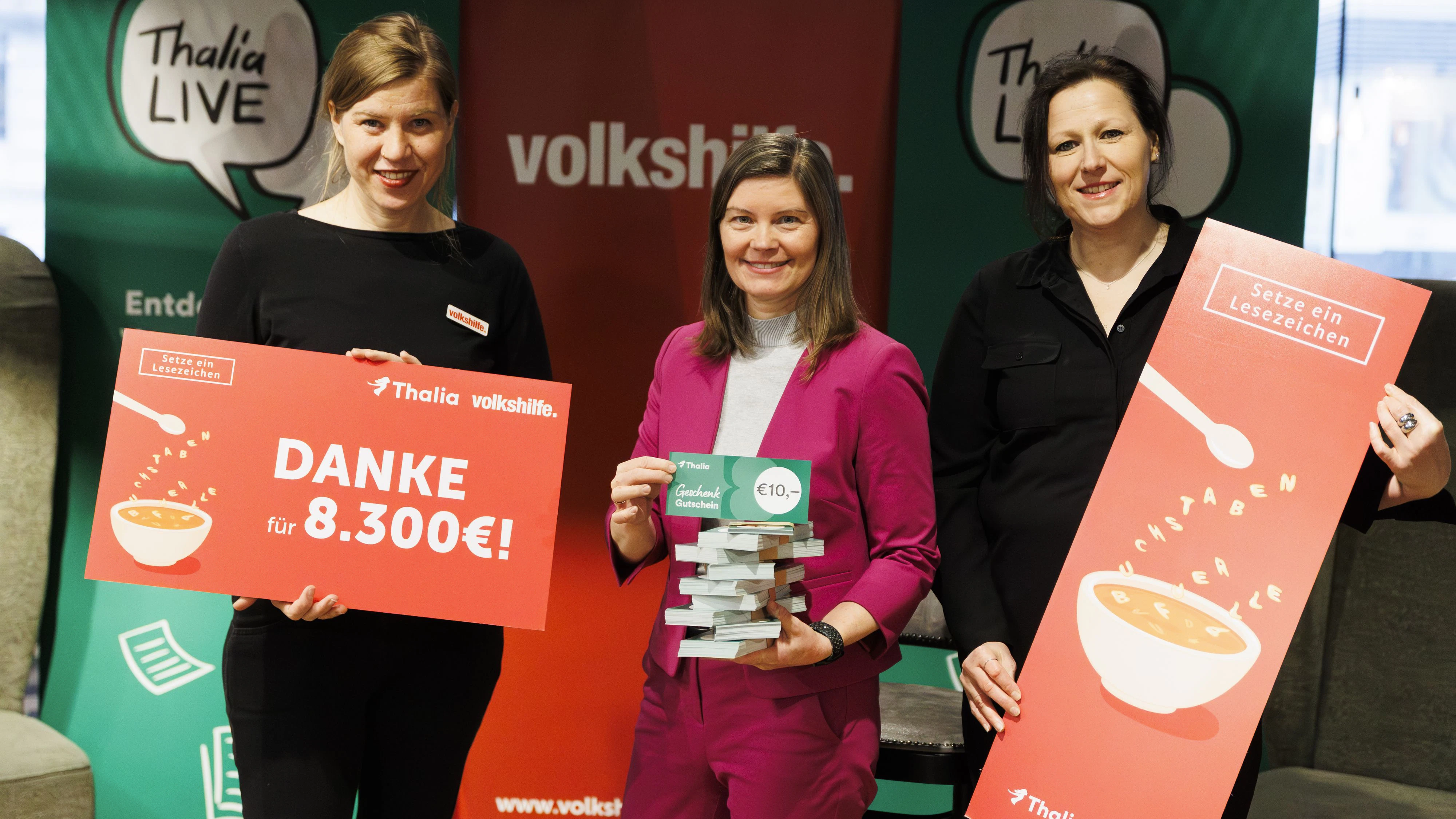 Volkshilfe Wien und Thalia: 8.300 Euro für armutsbetroffene Kinder