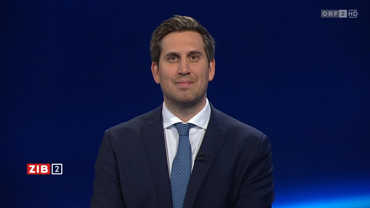 Staatssekretär Alexander Pröll (ÖVP) in der "ZIB2" bei ORF-Moderator Martin Thür.