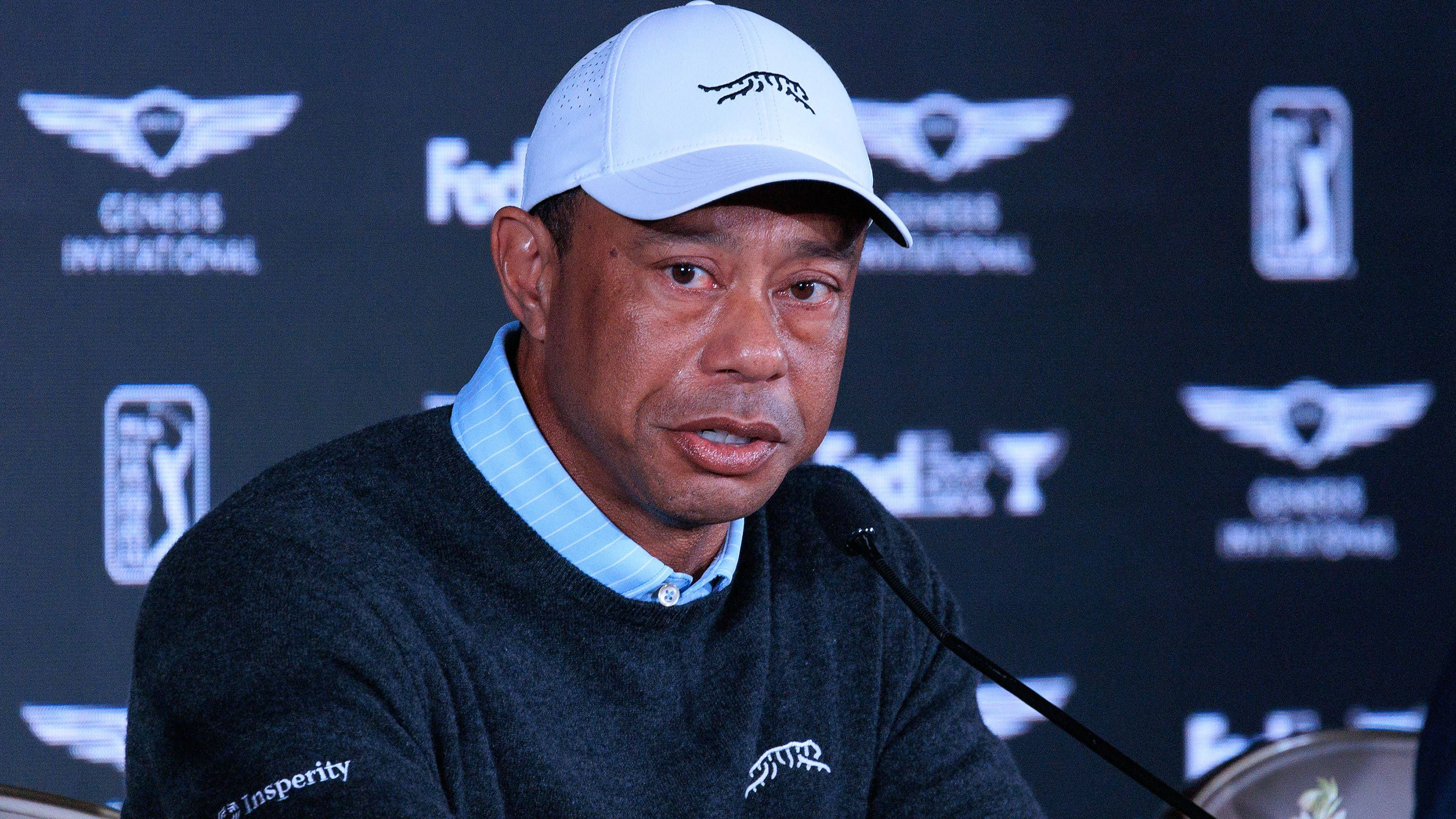 March 28, 2026, Pacific Palisades, California, USA: Tiger Woods is involved in a rollover car accident in Jupiter, Florida. Woods is charged with a DUI with property damage and refusal to submit to a lawful test. FILE PHOTO: Tiger Woods speaks during a press conference, PK, Pressekonferenz of the 2026 Genesis Invitational Golf Tournament on Tuesday February 17, 2026 at the Riviera Country Club in Pacific Palisades, California. JAVIER ROJAS/PI Tiger Woods Charged With DUI PUBLICATIONxINxGERxSUIxAUTxONLY - ZUMAp124 20260328_zaa_p124_001 Copyright: xJavierxRojasx