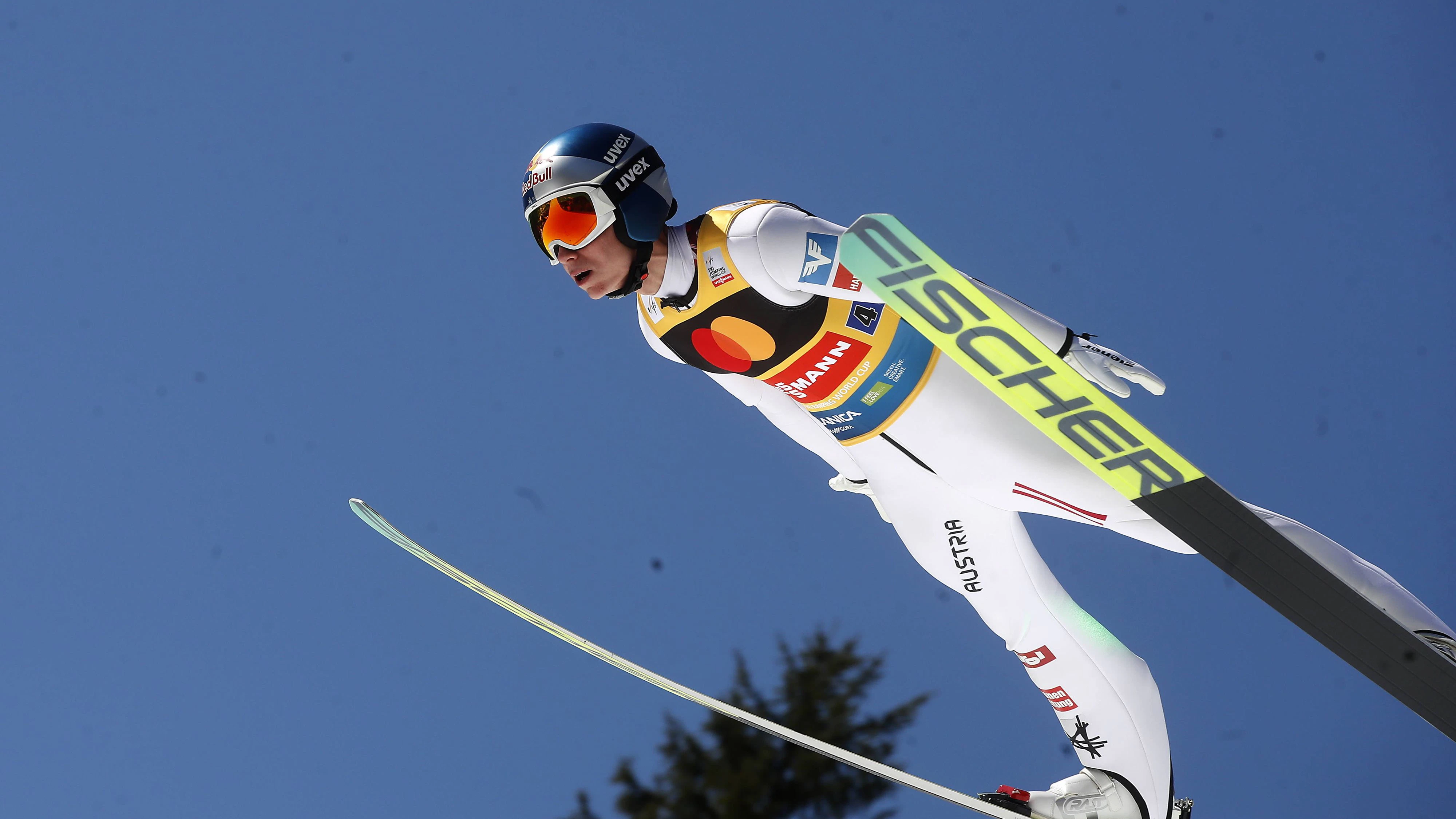 FIS Ski jumping, Skispringen, Ski, nordisch World Cup in Planica Stephan Embacher of Austria competes during the Men Team Flying Hill HS240 at the FIS Ski Jumping World Cup stop in Planica, Slovenia, 28 March 2026. PLANICA Slovenia PUBLICATIONxINxGERxAUTxINDxONLY Copyright: xANTONIOxBATx