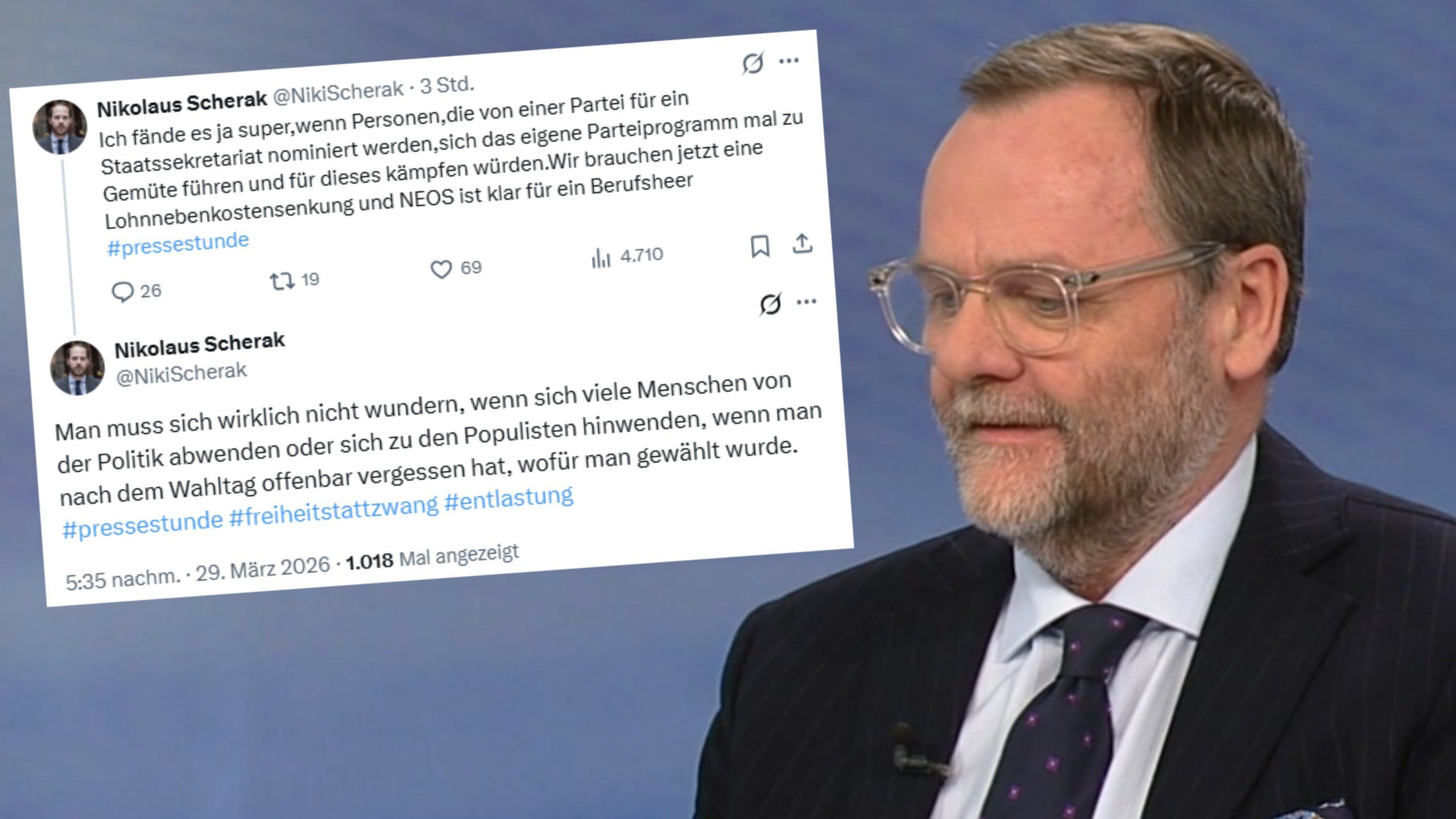 Sepp Schellhorn sorgt jetzt auch innerhalb der NEOS für massiven Unmut.