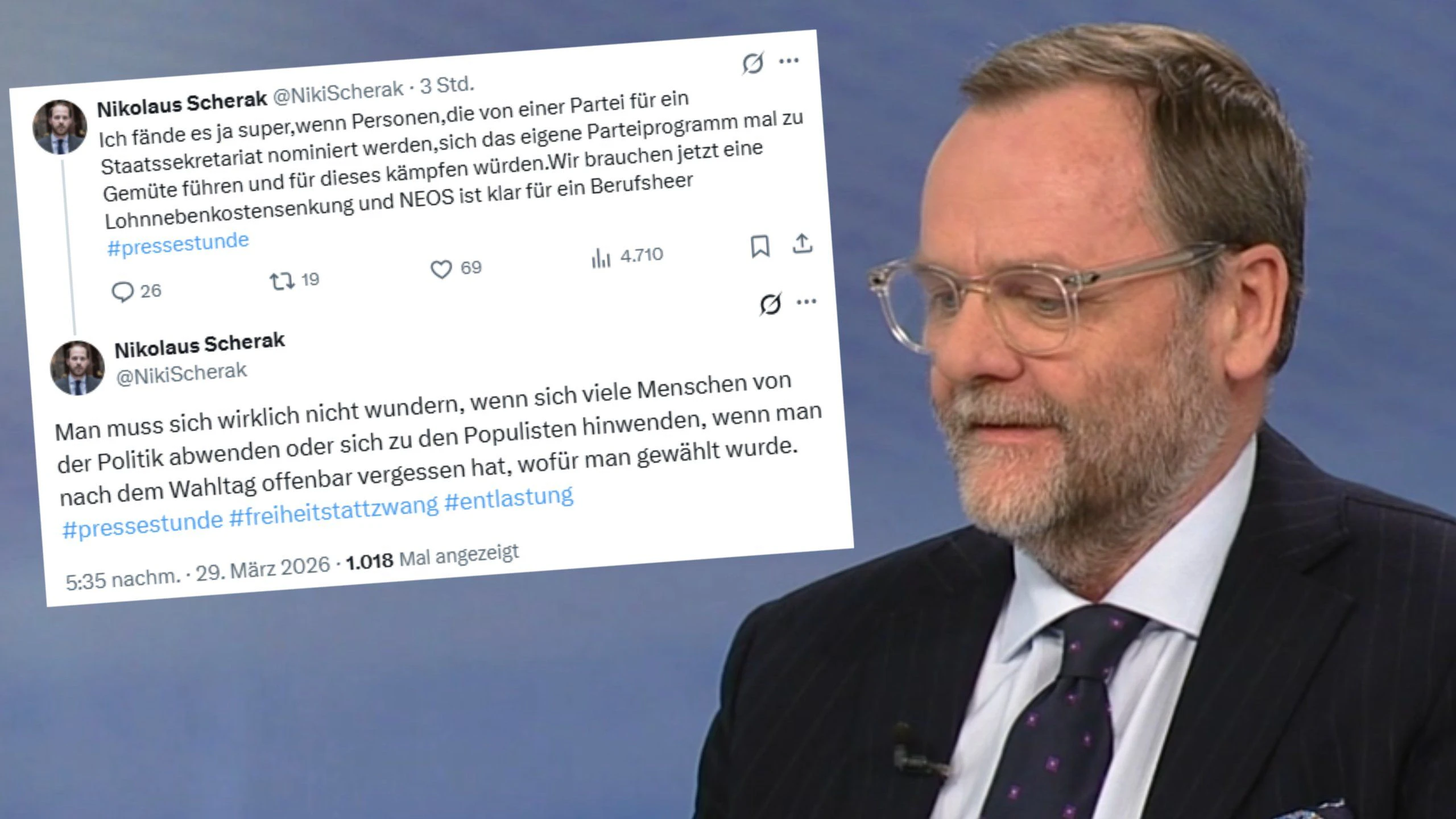 Sepp Schellhorn sorgt jetzt auch innerhalb der NEOS für massiven Unmut.
