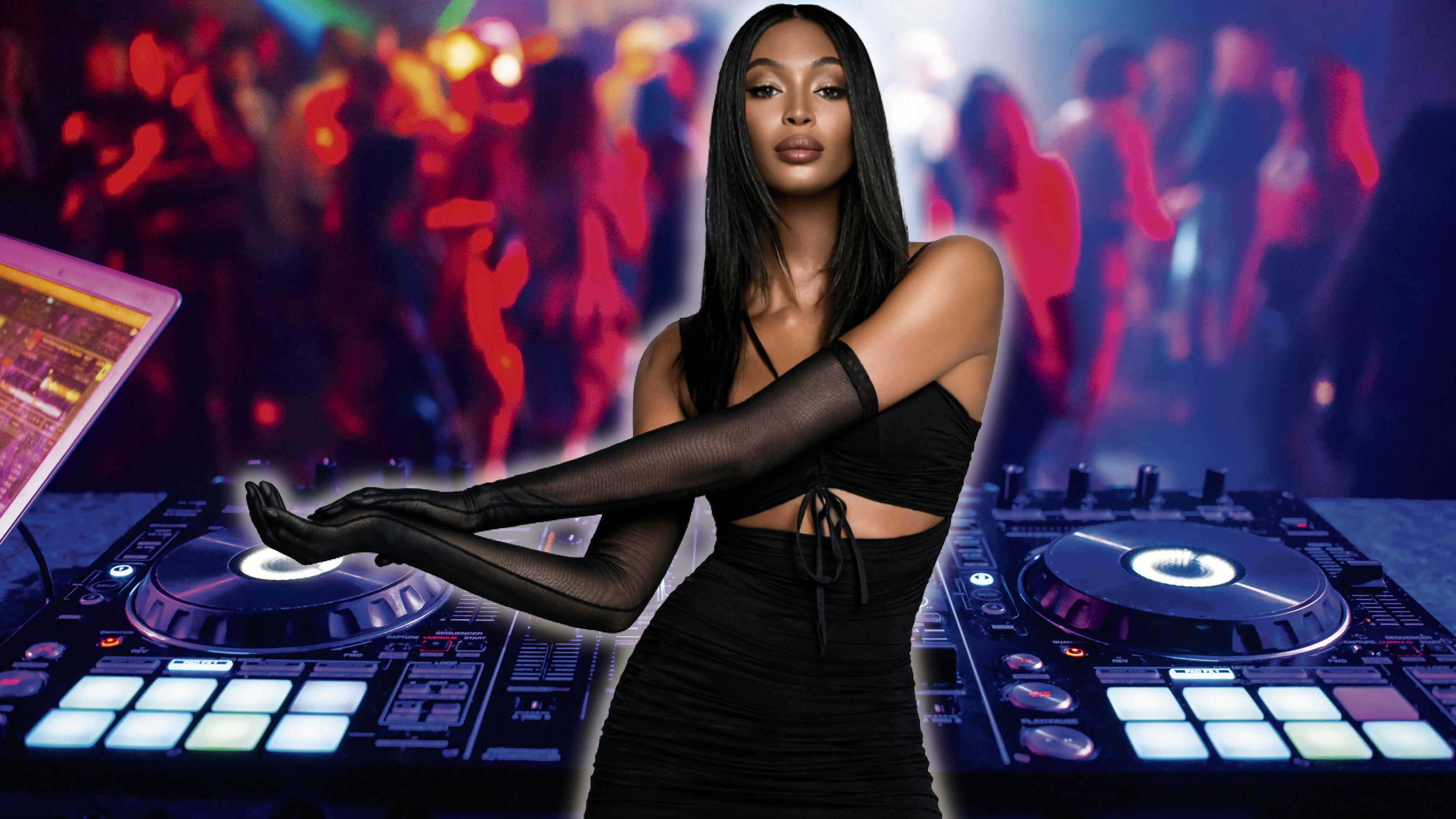 Naomi Campbell legt in Wien auf.