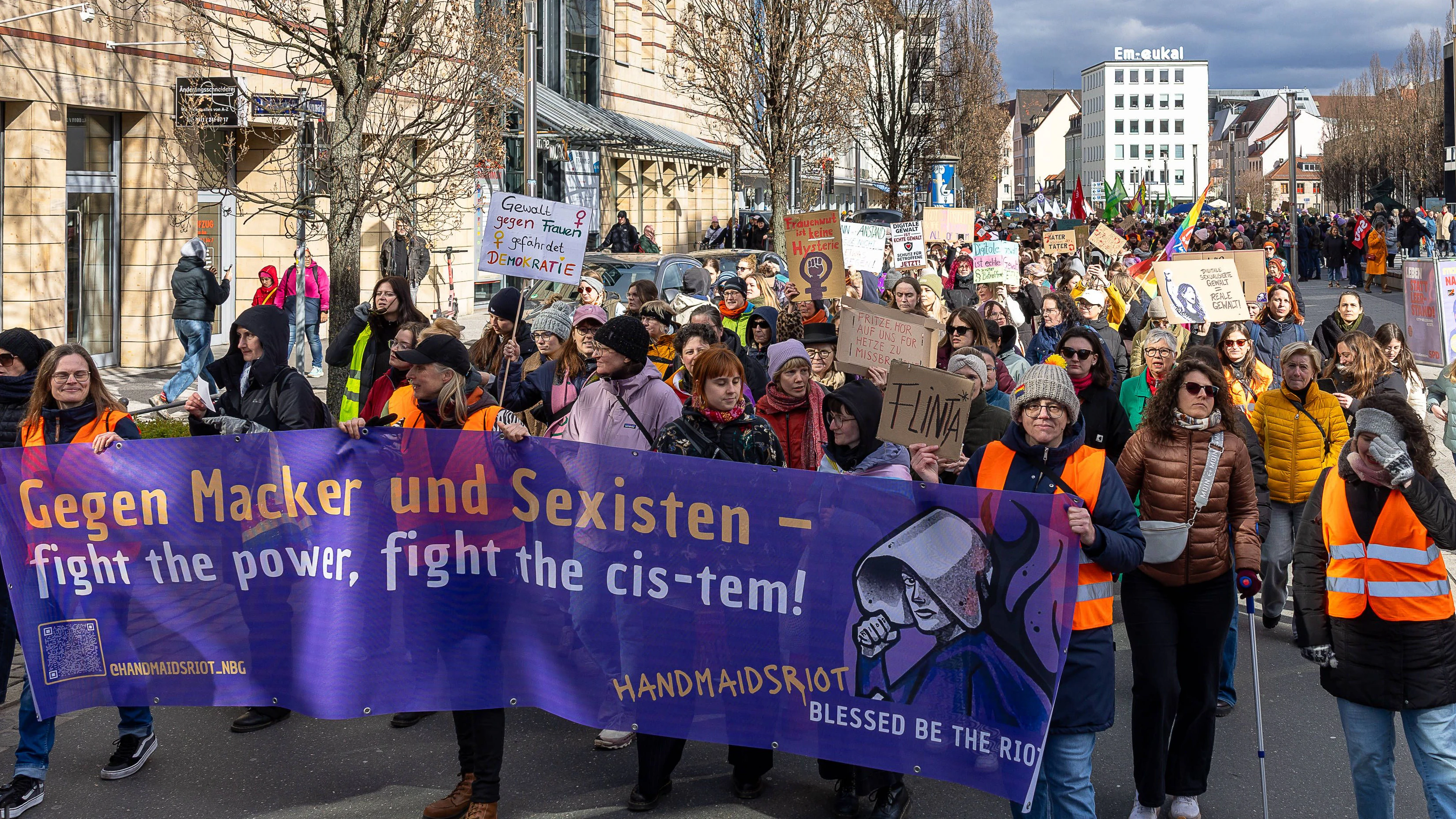 Solidaritätskundgebung mit Collien Fernandes und gegen sexualisierte digitale Gewalt in Nürnberg, 29. März 2026.