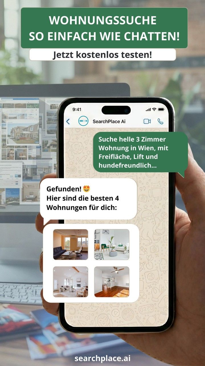 Ab sofort können Nutzerinnen und Nutzer dank SearchPlace.ai direkt über WhatsApp nach Immobilien suchen, Fragen stellen und Marktinformationen abrufen. 