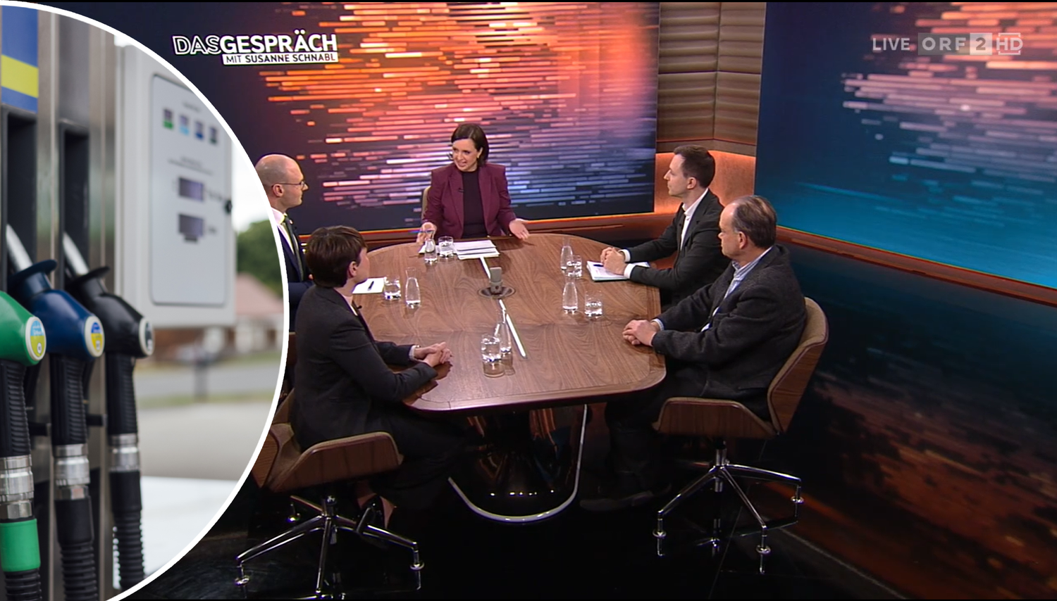 Im ORF-Gespräch lieferten sich Vertreter von ÖVP, Grüne und FPÖ hitzige Sprit-Diskussionen.