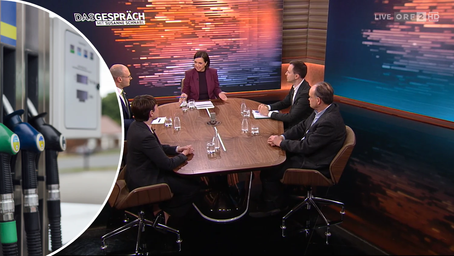 Im ORF-Gespräch lieferten sich Vertreter von ÖVP, Grüne und FPÖ hitzige Sprit-Diskussionen.