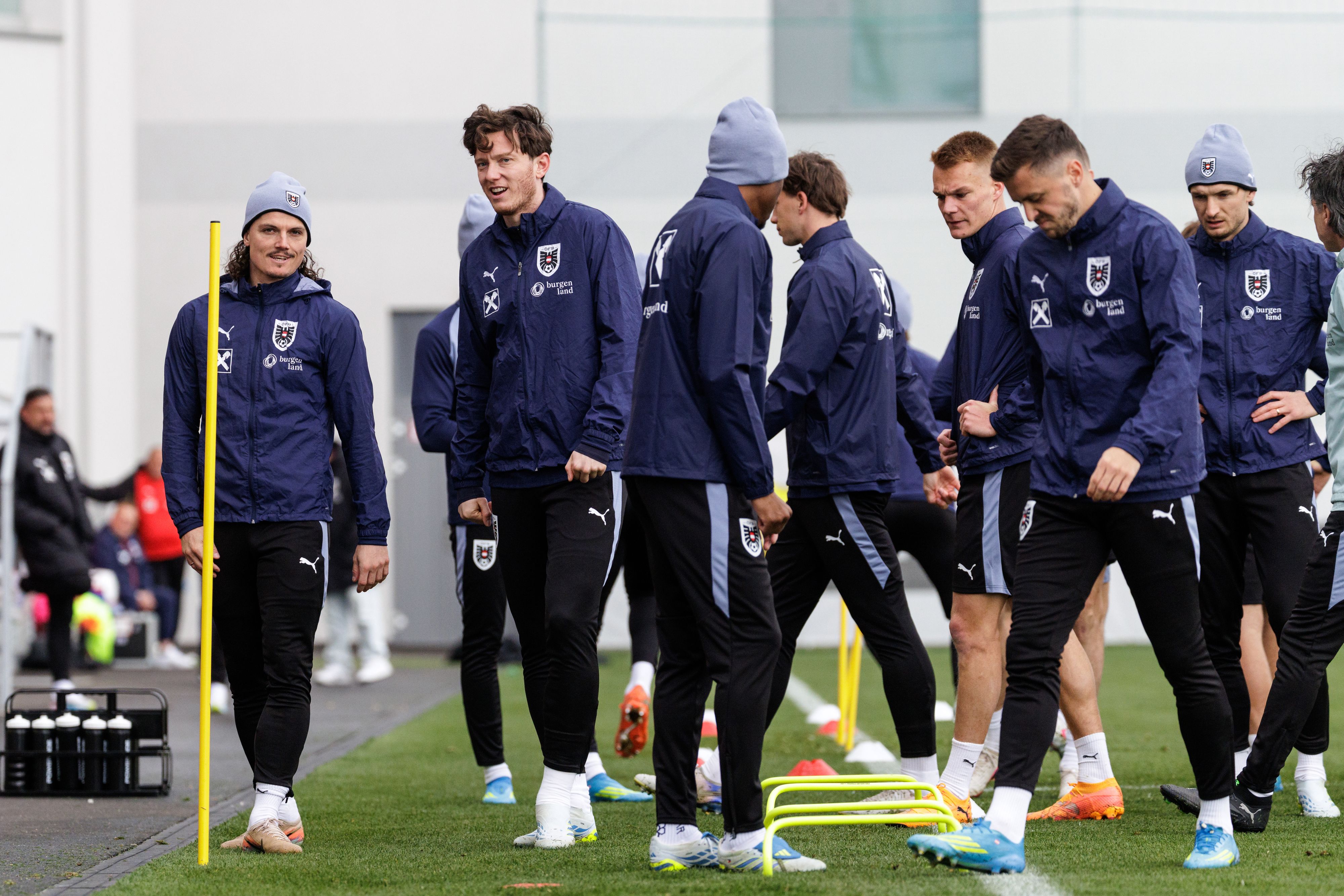 Die Teamspieler fühlen sich im neuen ÖFB-Campus bereits pudelwohl.