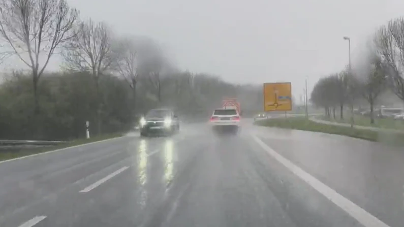 Ein heftiges Hagel-Gewitter zog am Montag über Baden-Württemberg.