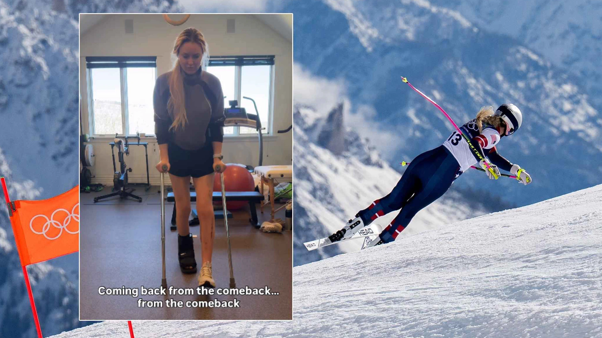 CORTINA D AMPEZZO,ITALY,08.FEB.26 - OLYMPICS, ALPINE SKIING - Winter Olympic Games Milano Cortina 2026, downhill, women. Image shows Lindsey Vonn (USA). Photo: GEPA pictures/ Joel Marklund