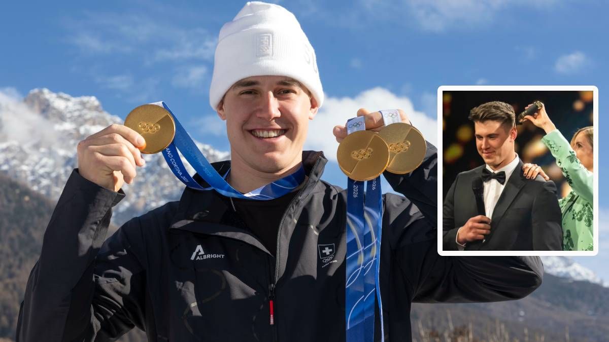 SRF-Moderatorin Fabienne Gyr griff bei den Schweizer Sports Awards kurzerhand zum Messer, verpasste Ski-Superstar Franjo von Allmen eine neue Frisur.