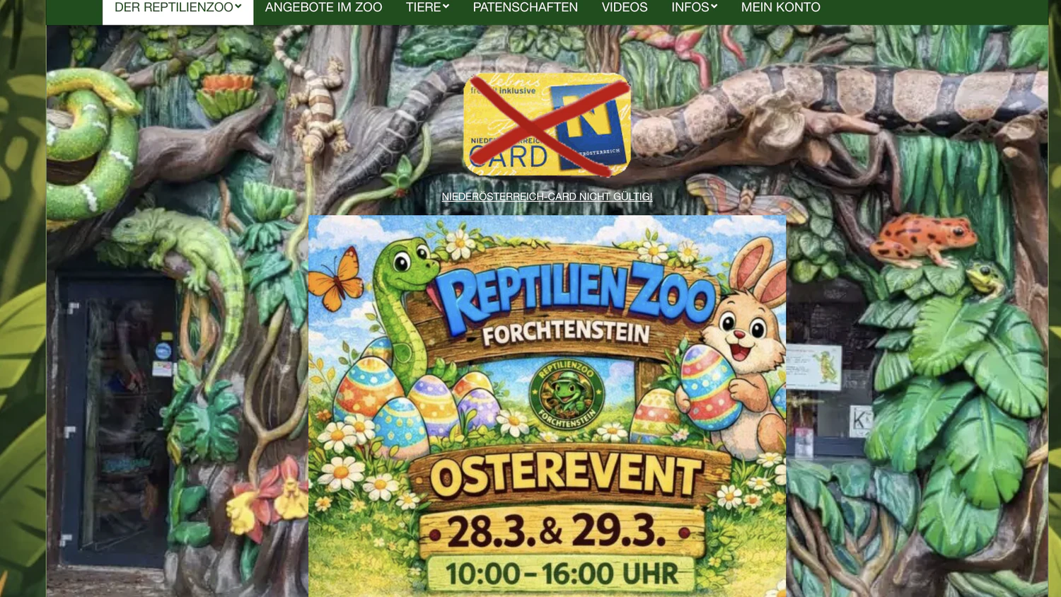 Screenshot von Homepage: Hier ist ersichtlich, dass Nö-Card nicht gilt.