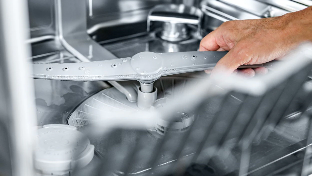 Inspect and clean the dishwasher