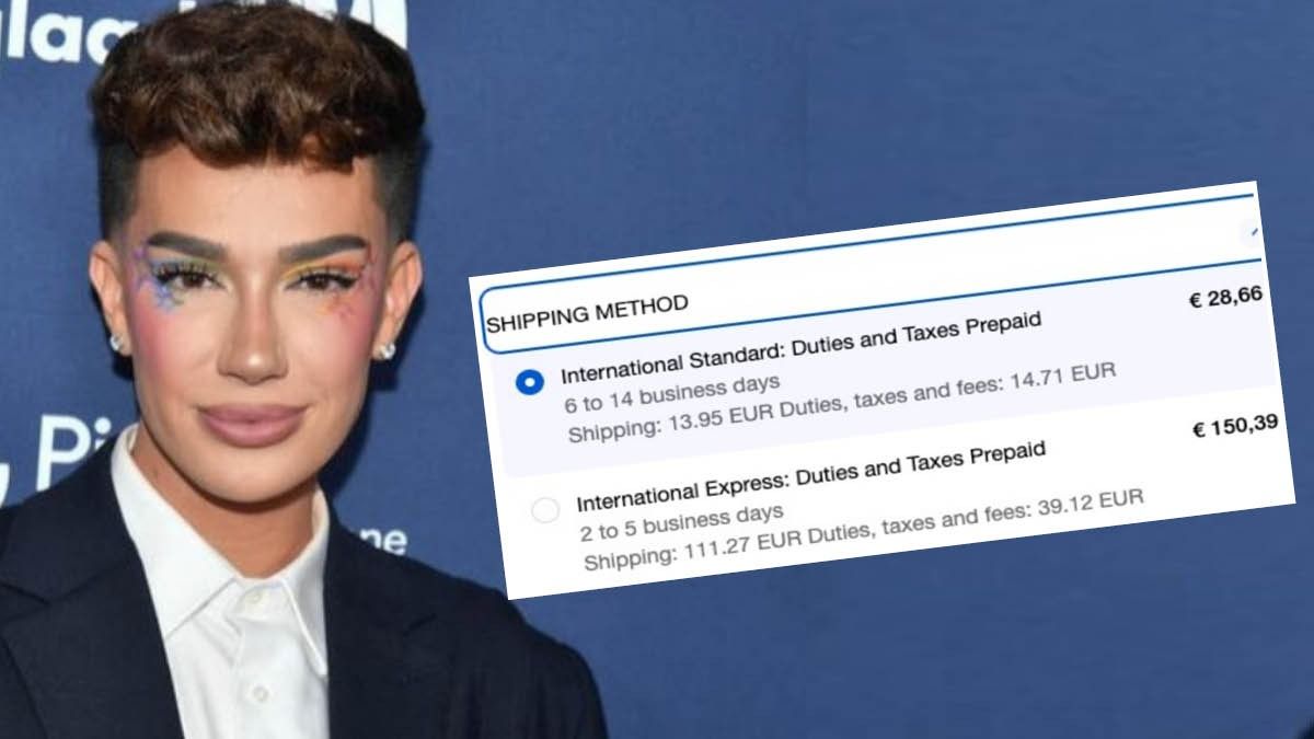 Ganze 150 Euro Versand muss man für die Lipglosses von Influencer James Charles bezahlen.
