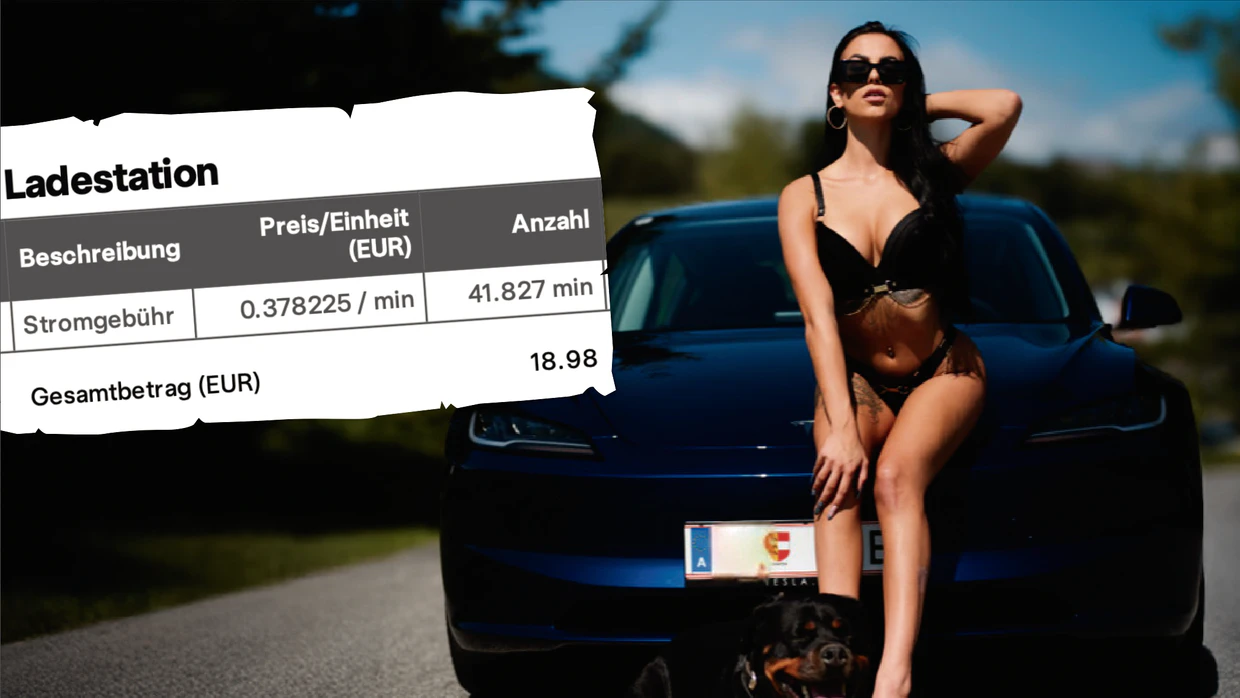Heute.at - Tanke für 19 Euro – Tesla-Beauty ist Spritpreis egal