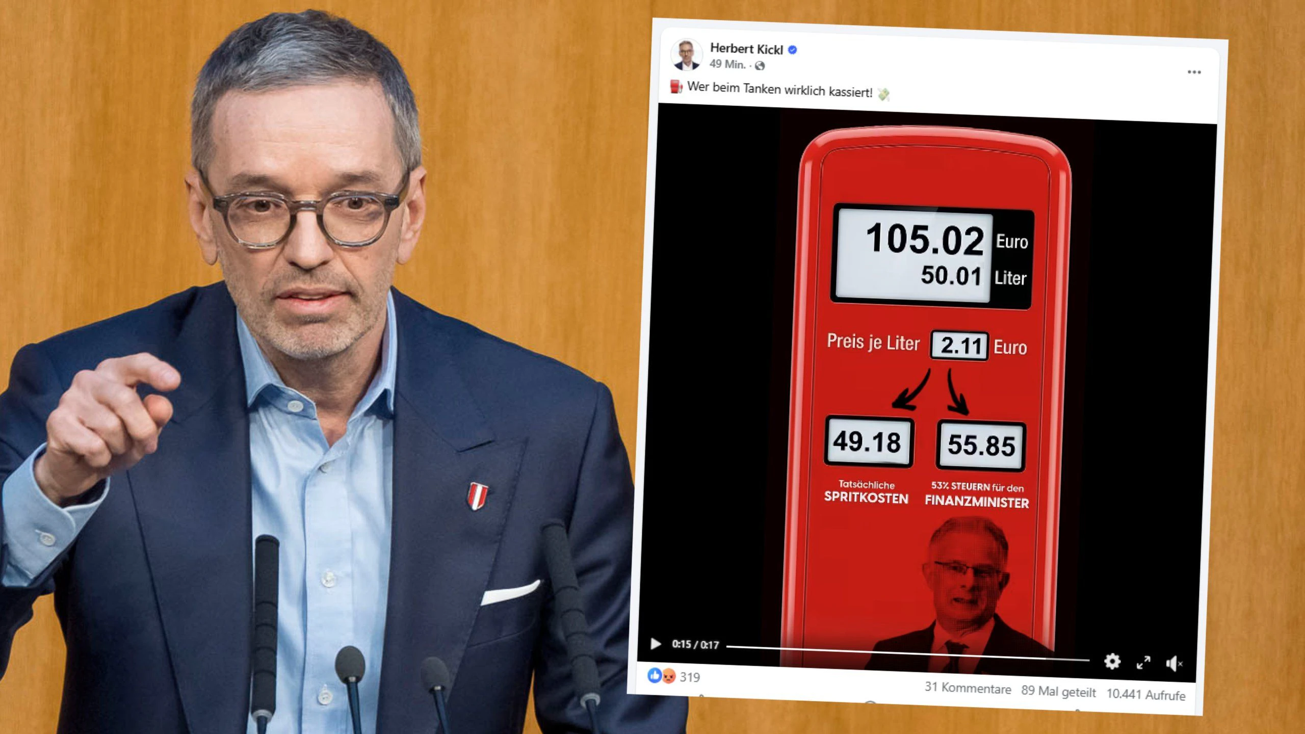 Hat sich gehörig verrechnet: FPÖ-Chef Herbert Kickl